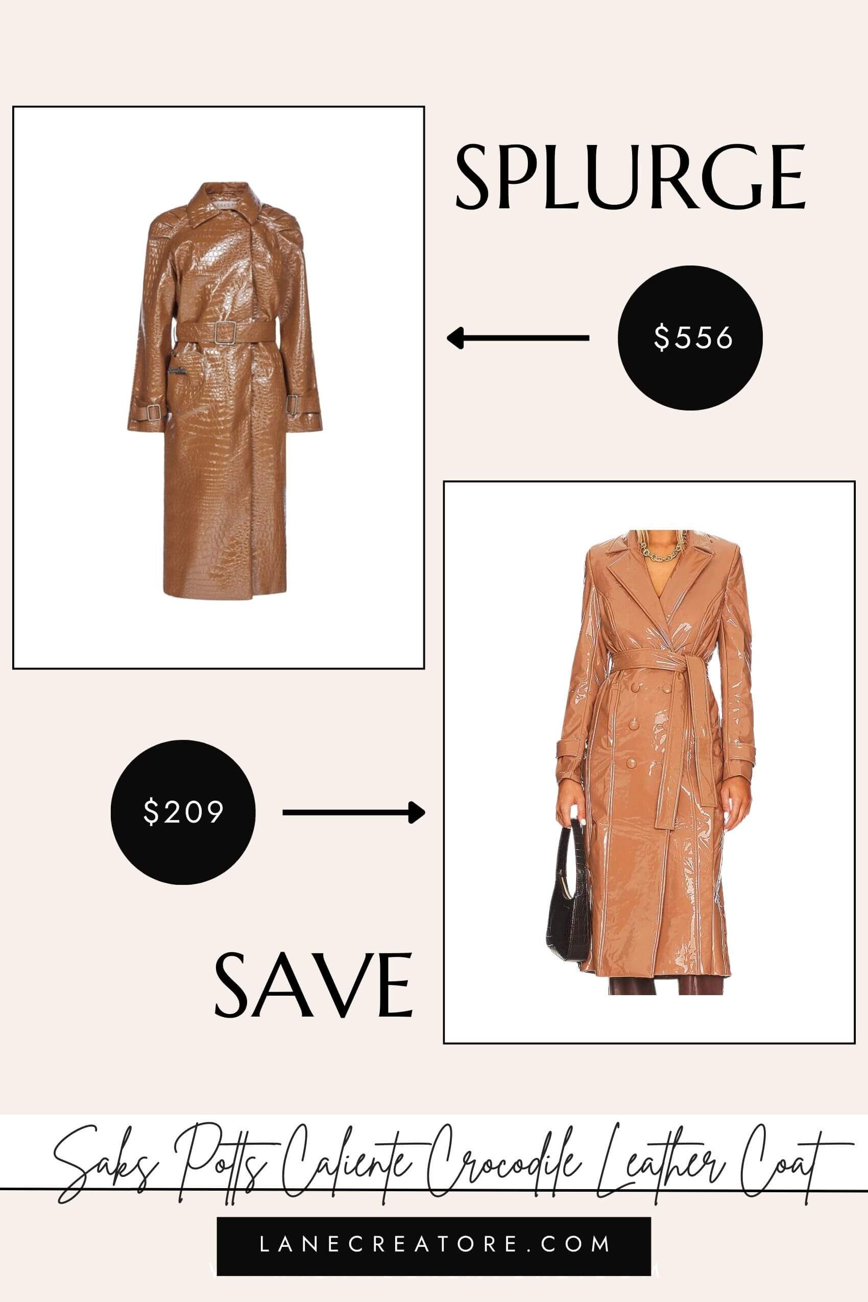 saks potts trench coat dupe