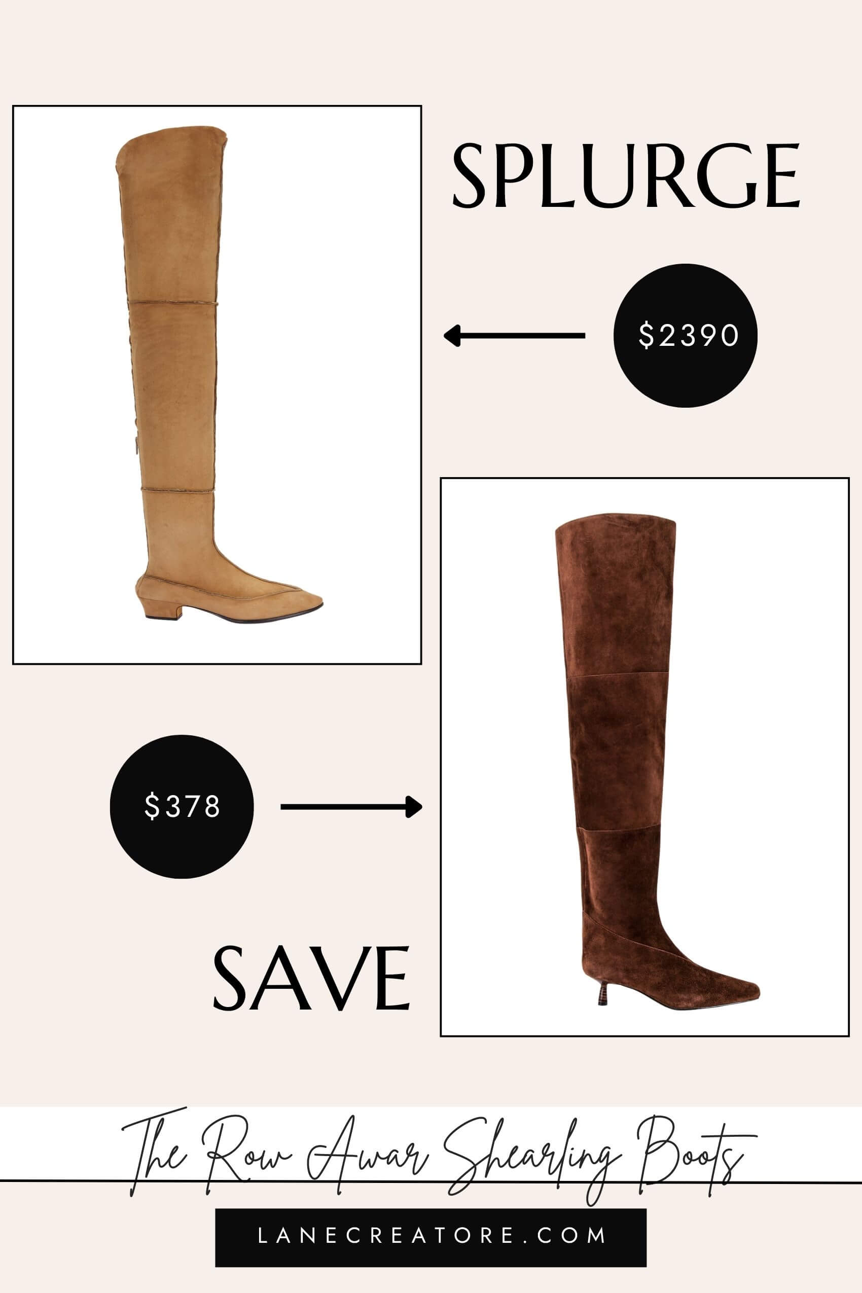 the row shearling boots dupe