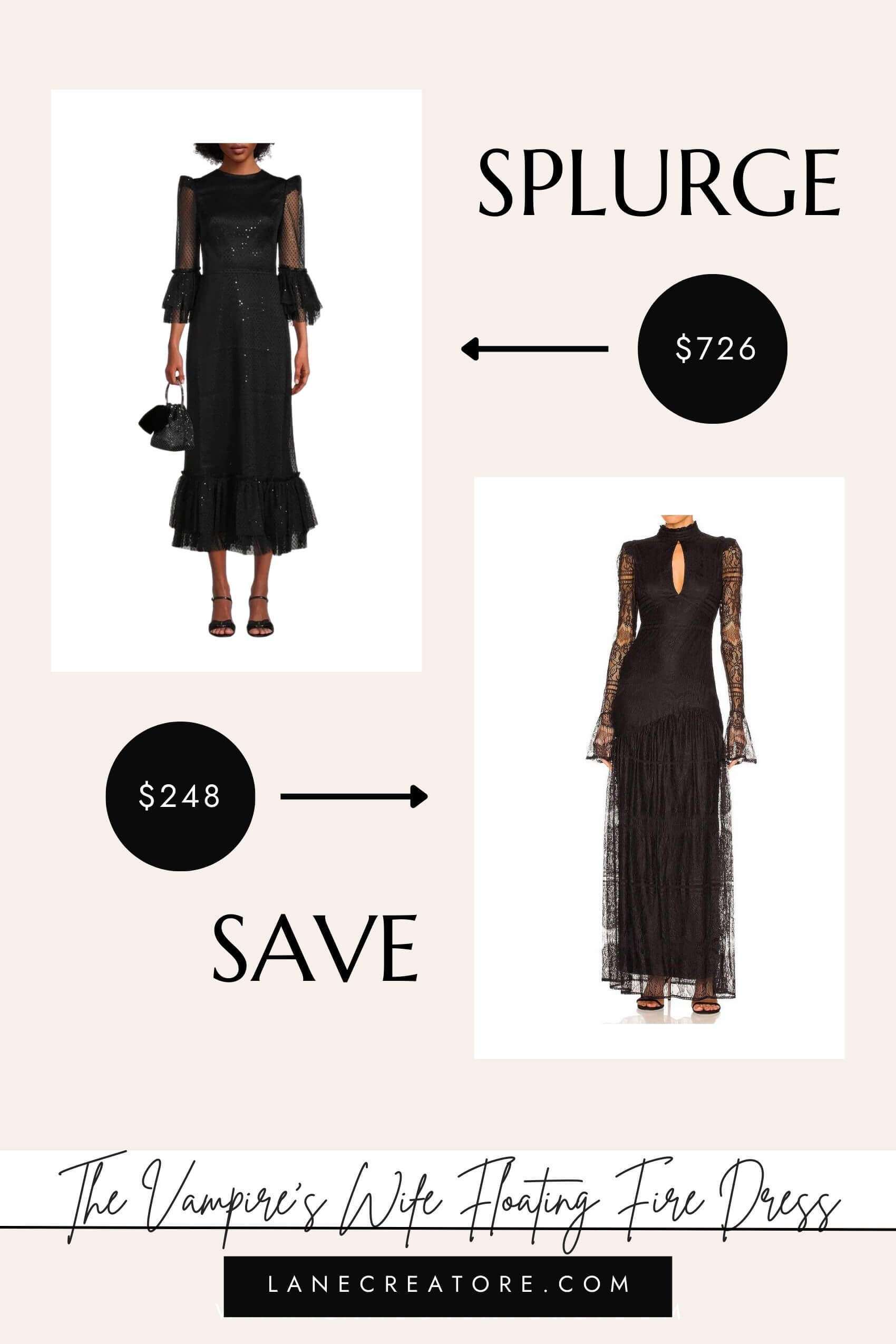 vampire wife dress dupe