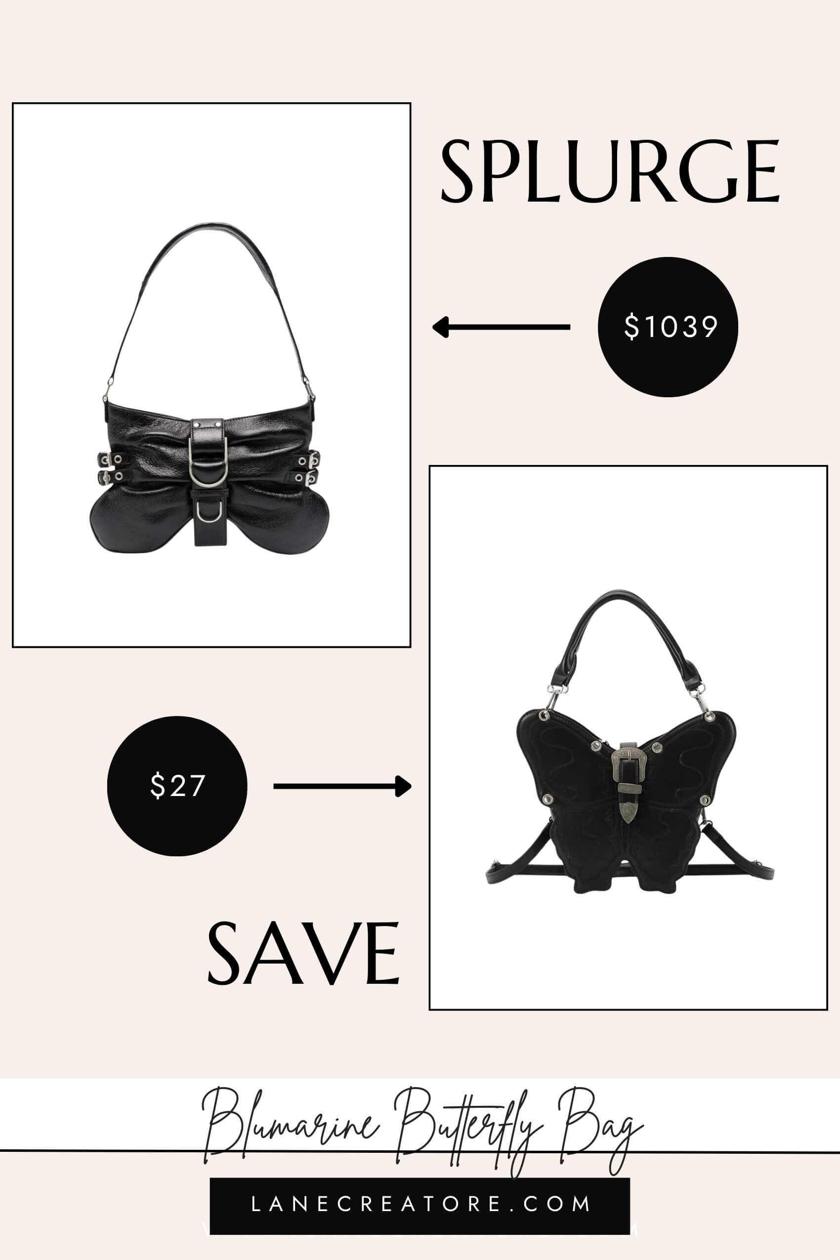 blumarine butterfly bag dupe