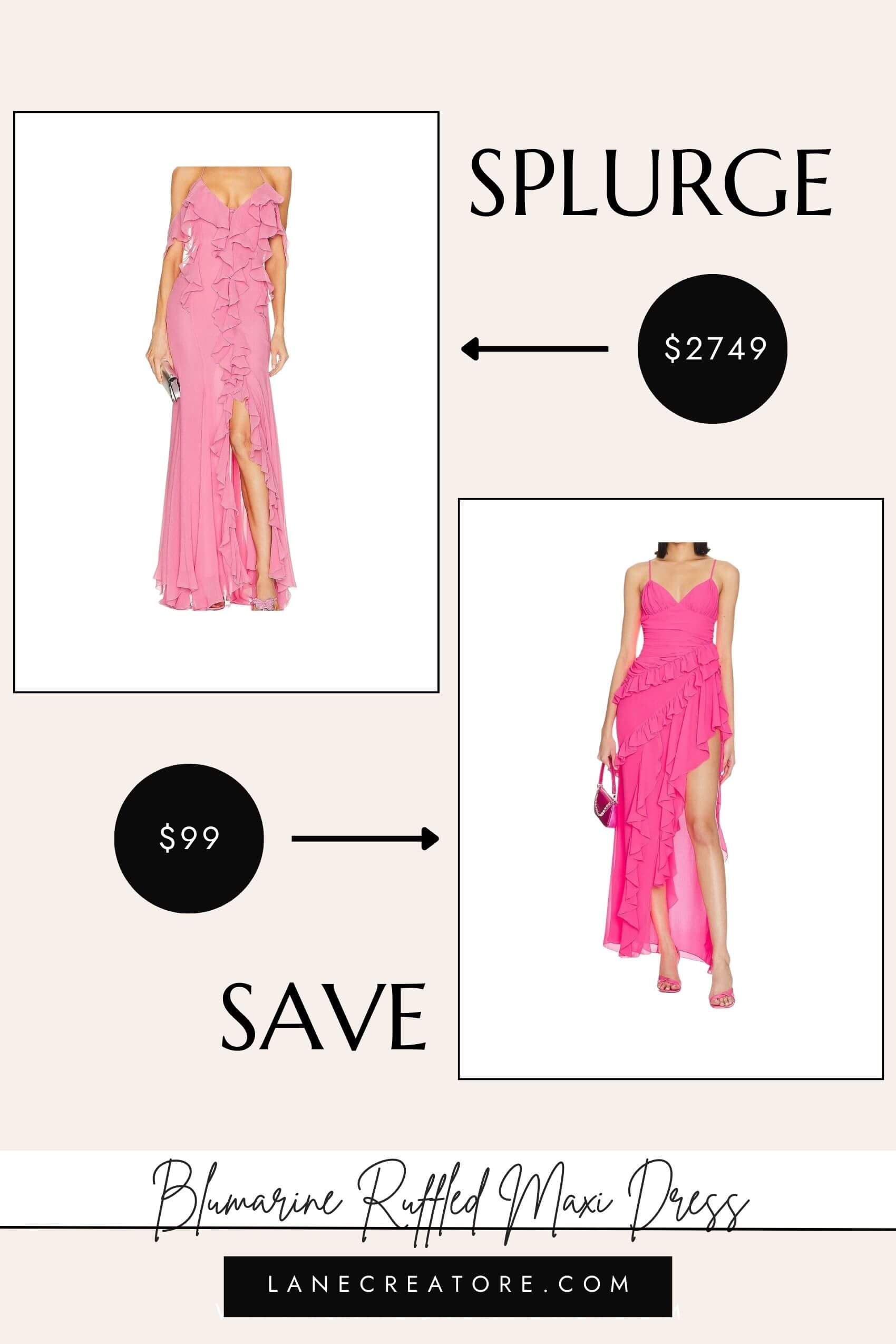 blumarine ruffled dress dupe