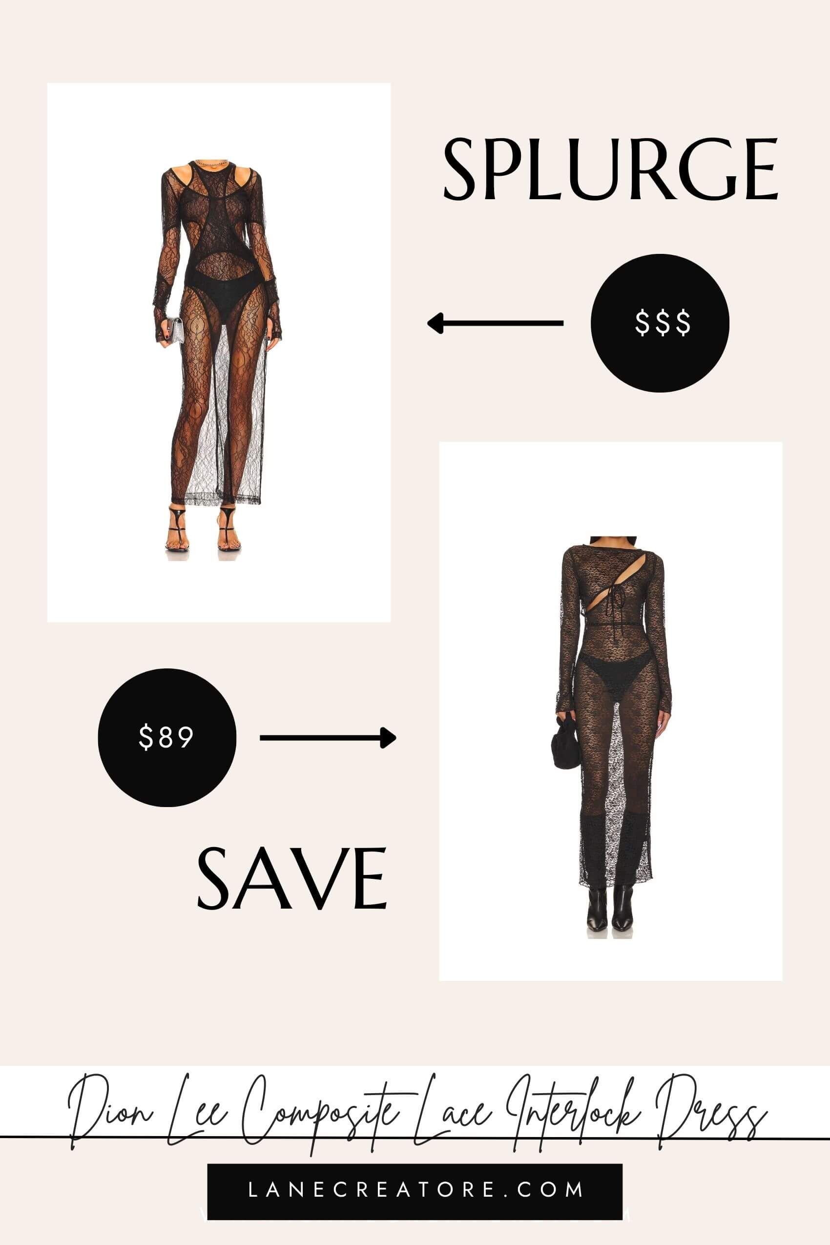 dion lee composite interlock dress dupe