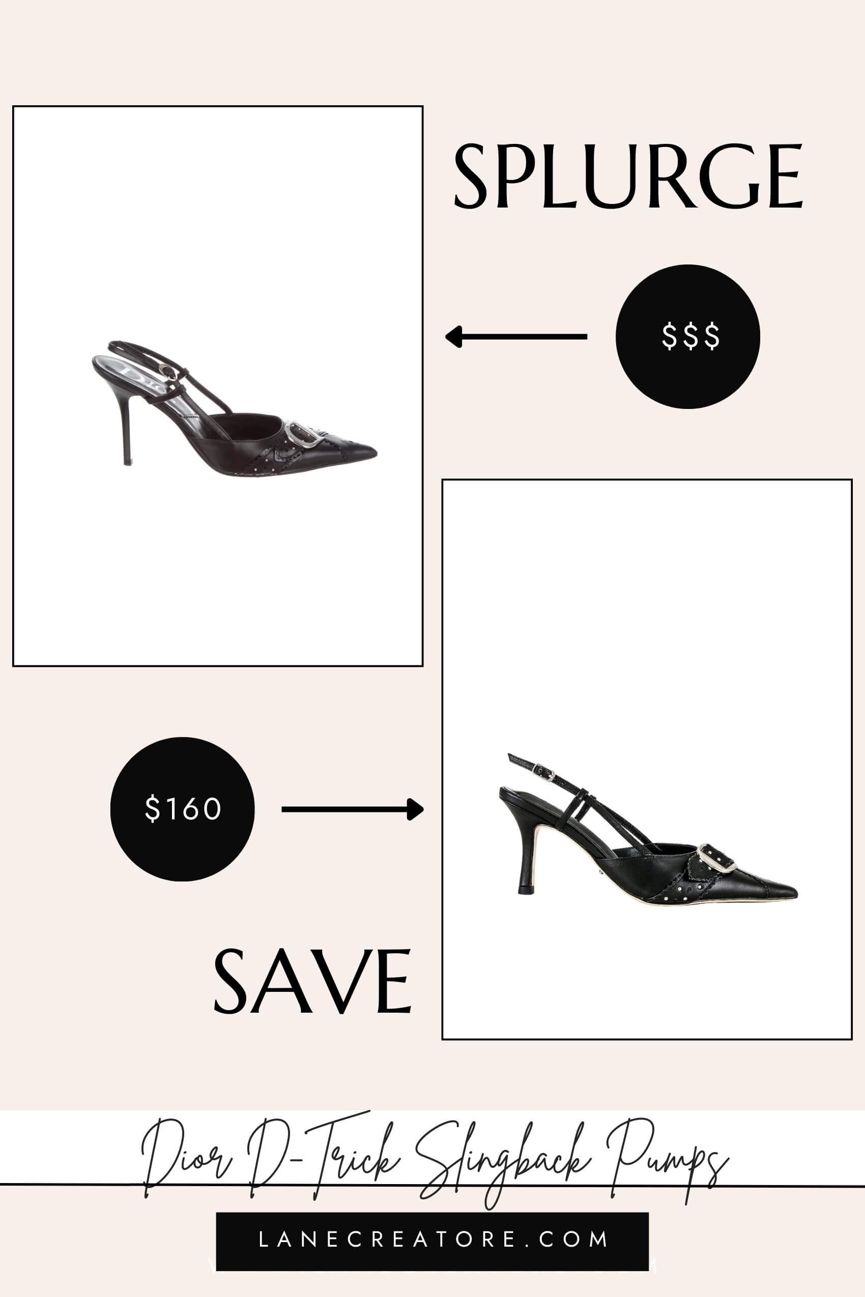 dior slingback dupe
