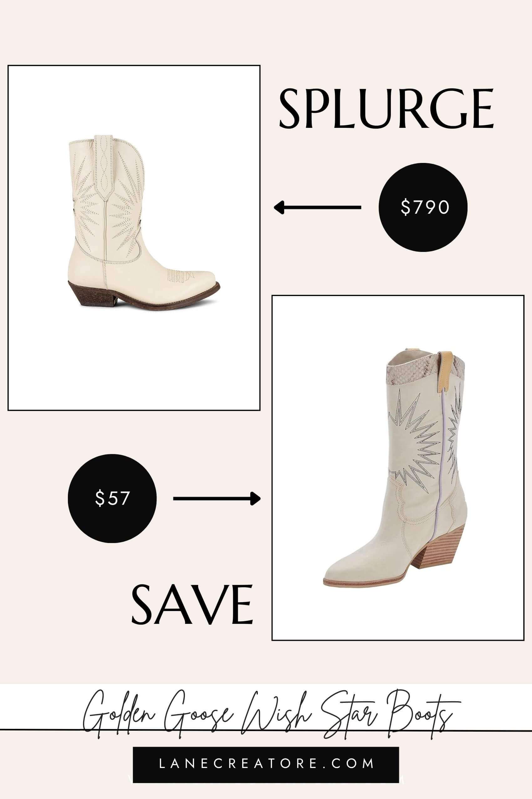 golden goose cowboy boots dupe