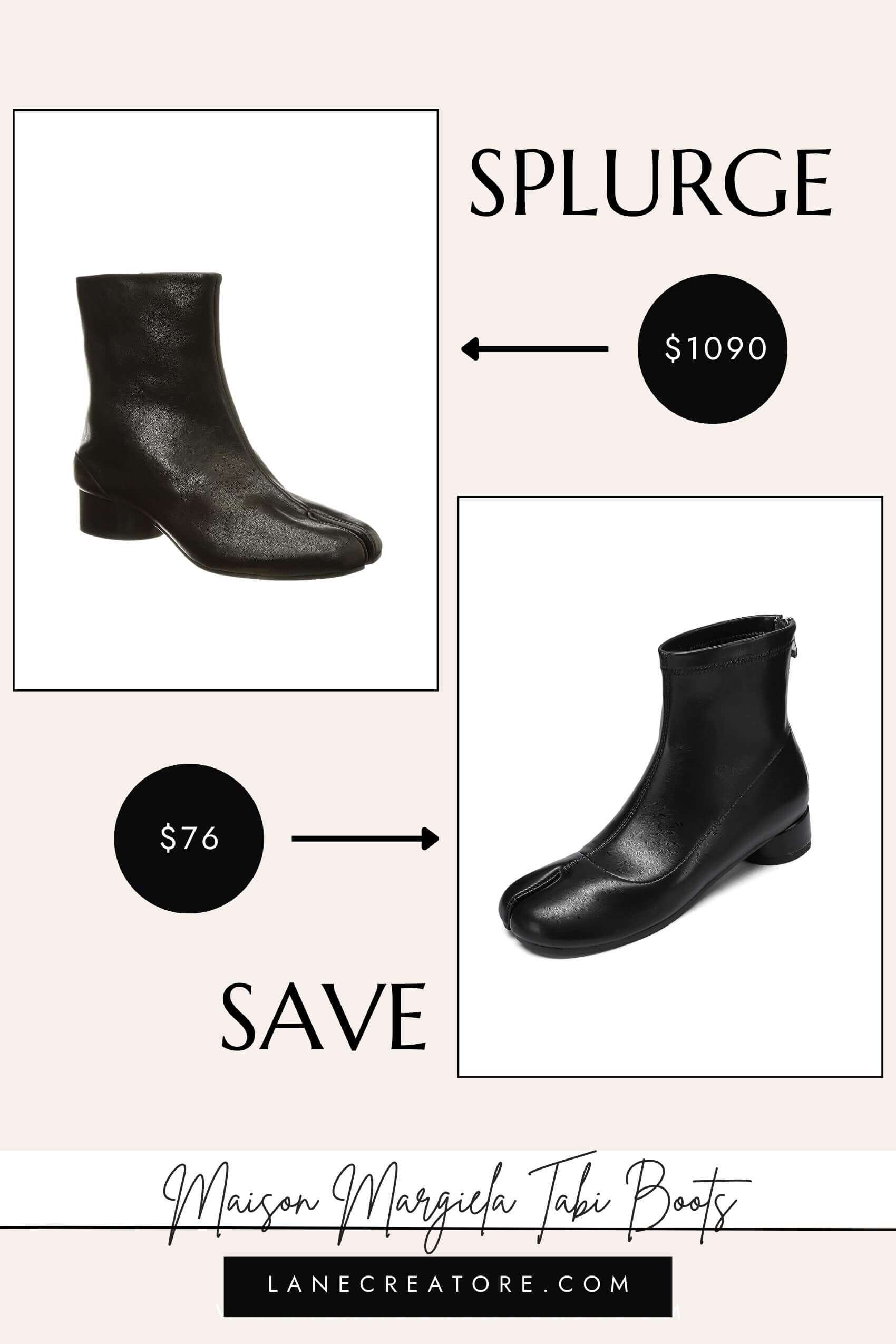 tabi boots dupe