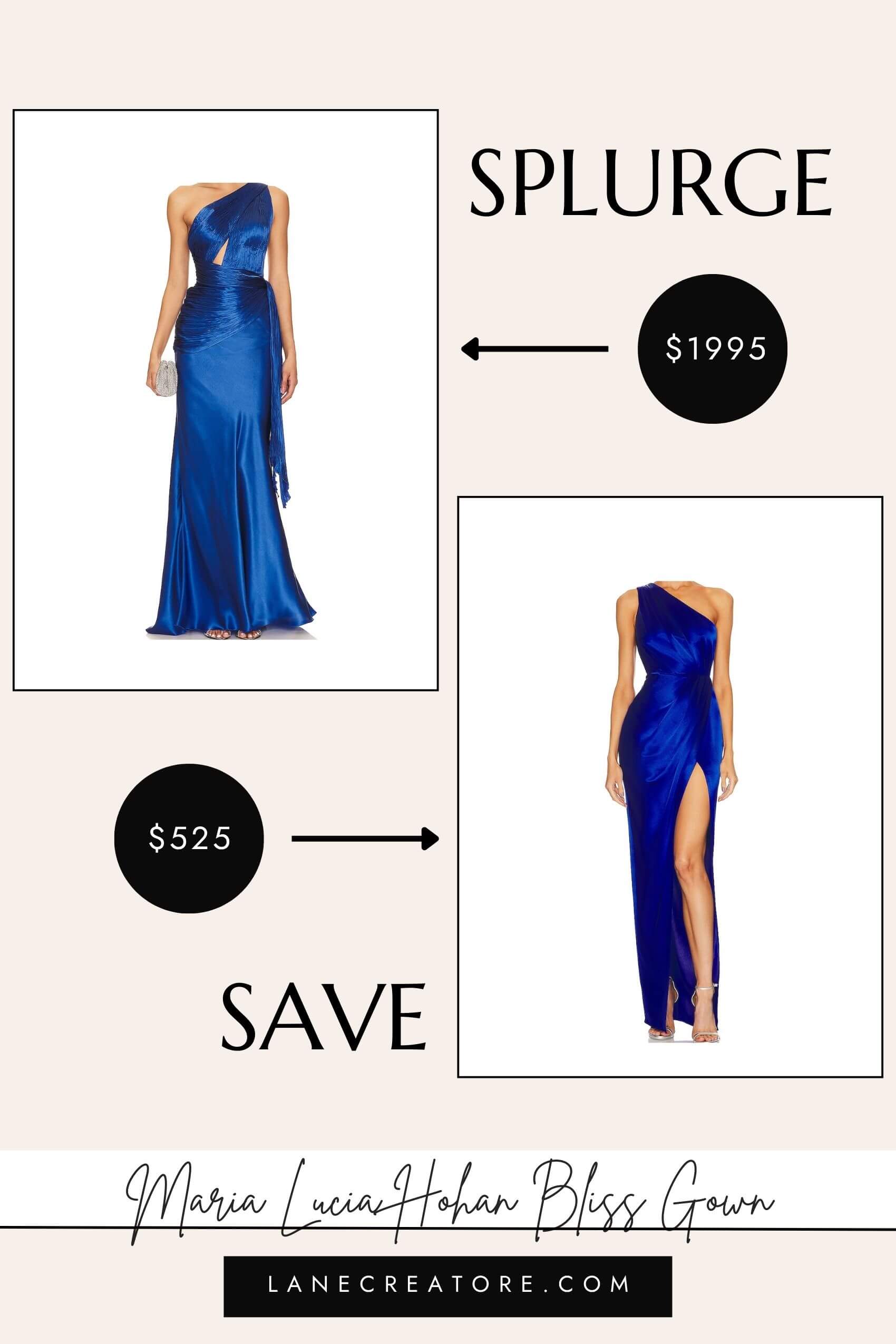 maria lucia hohan blue one shoulder dress dupe