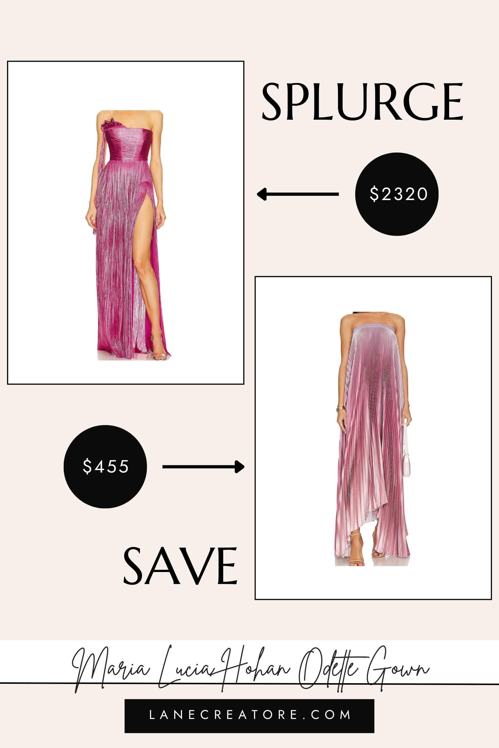 maria lucia hohan pink odette gown dupe
