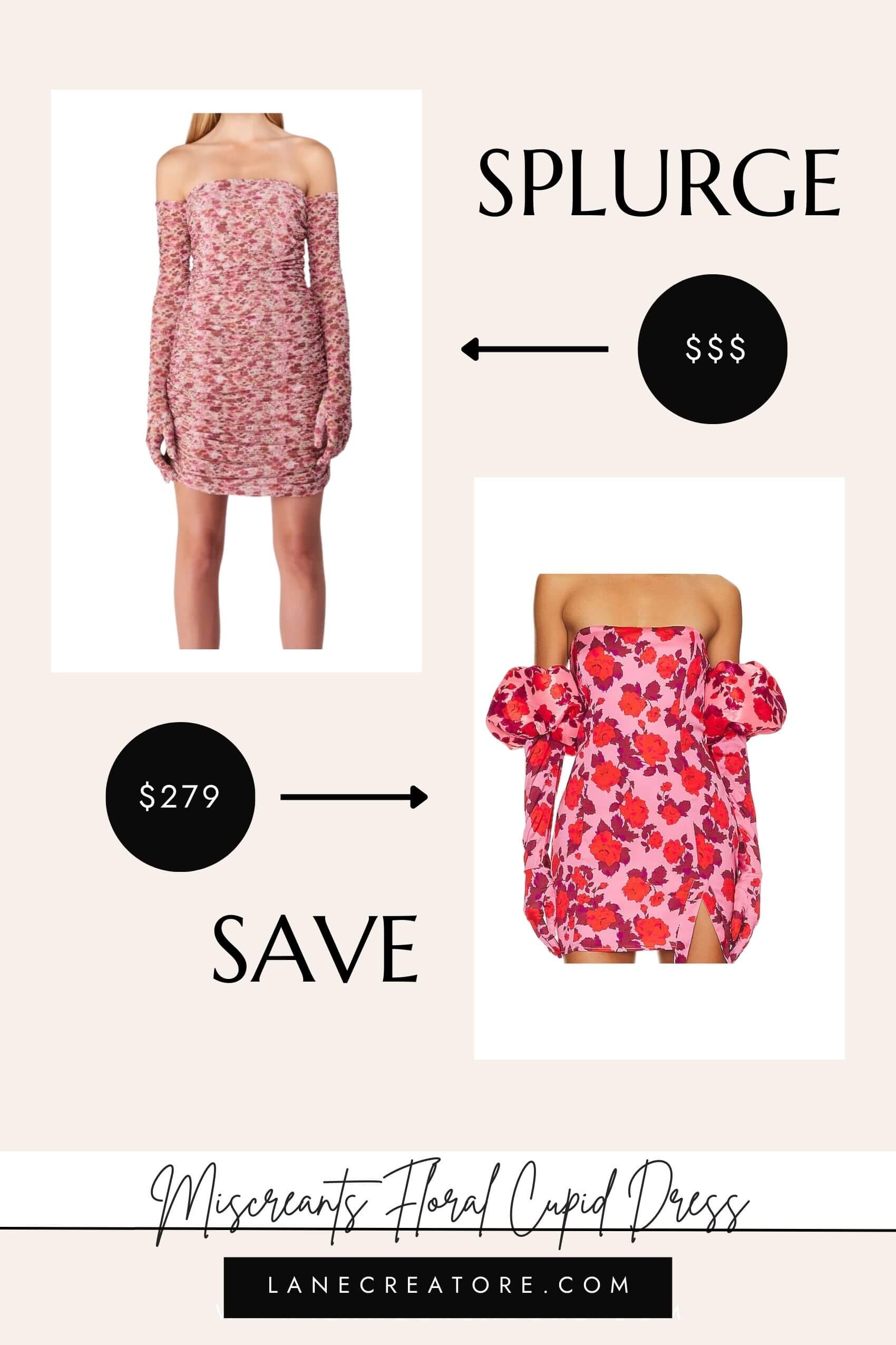 miscreants cupid dress dupe