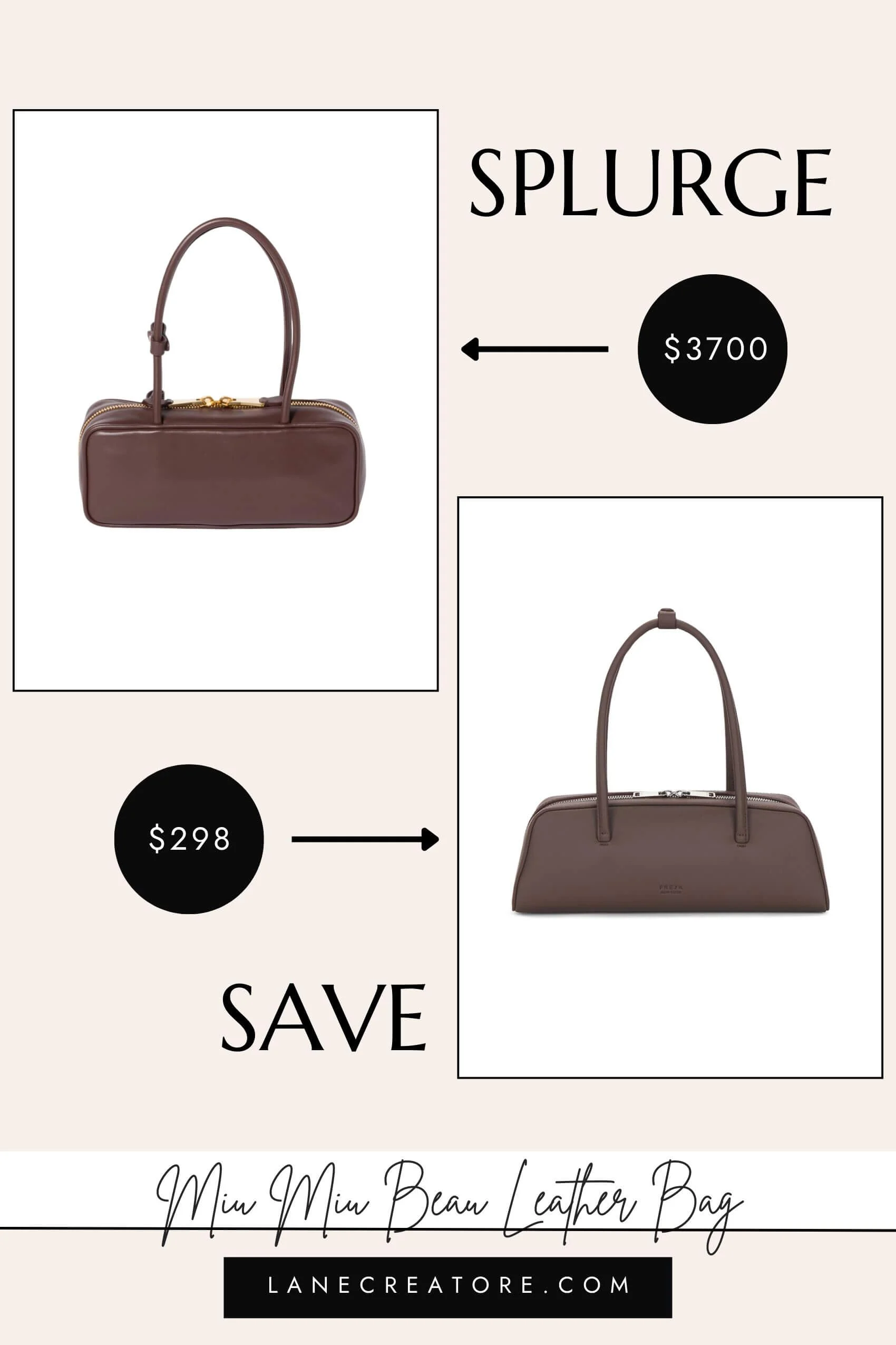 miu miu beau leather bag dupe