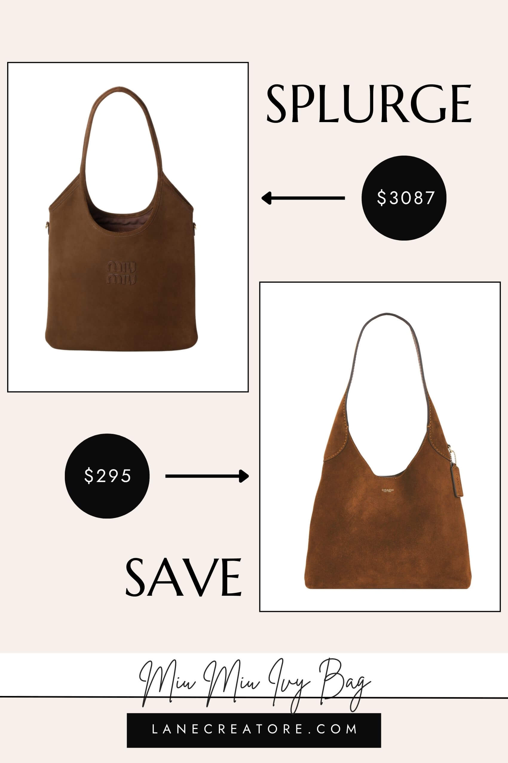 miu miu ivy suede tote bag dupe