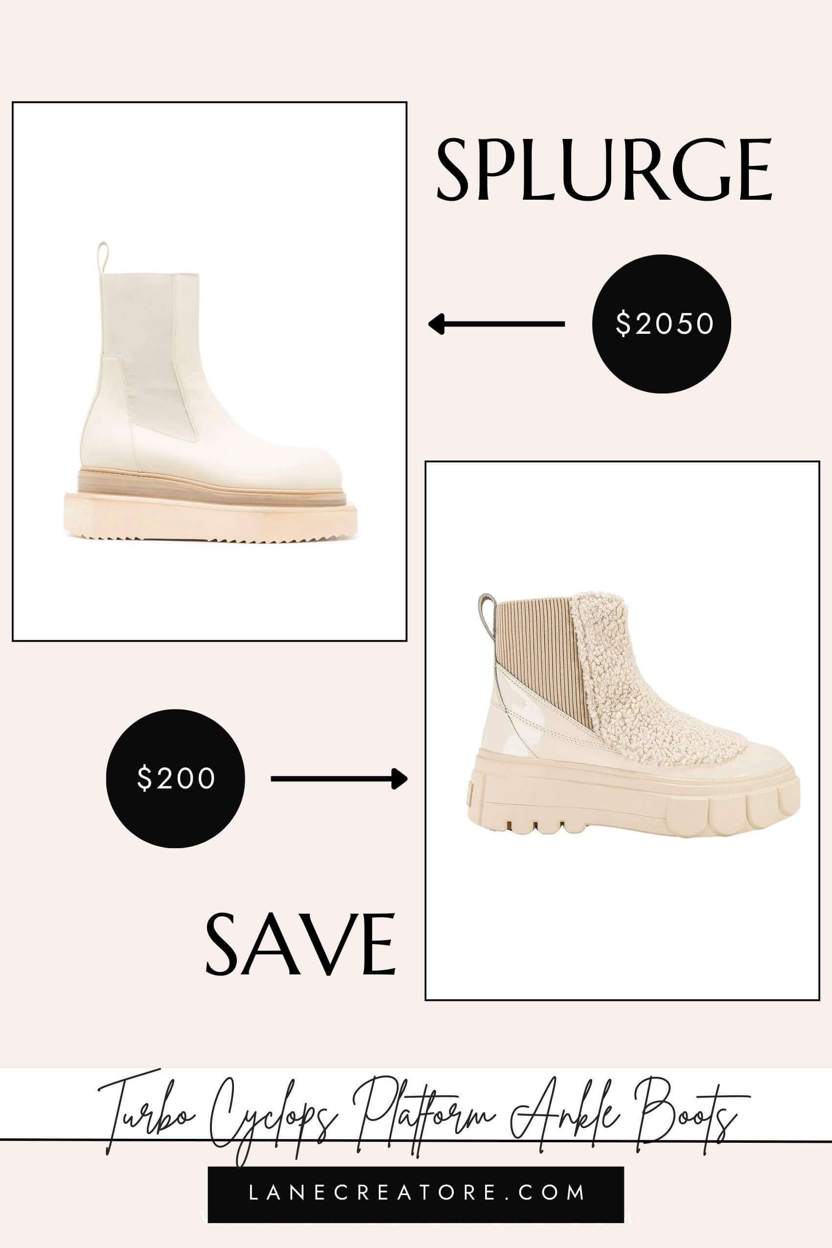rick owens boots dupe