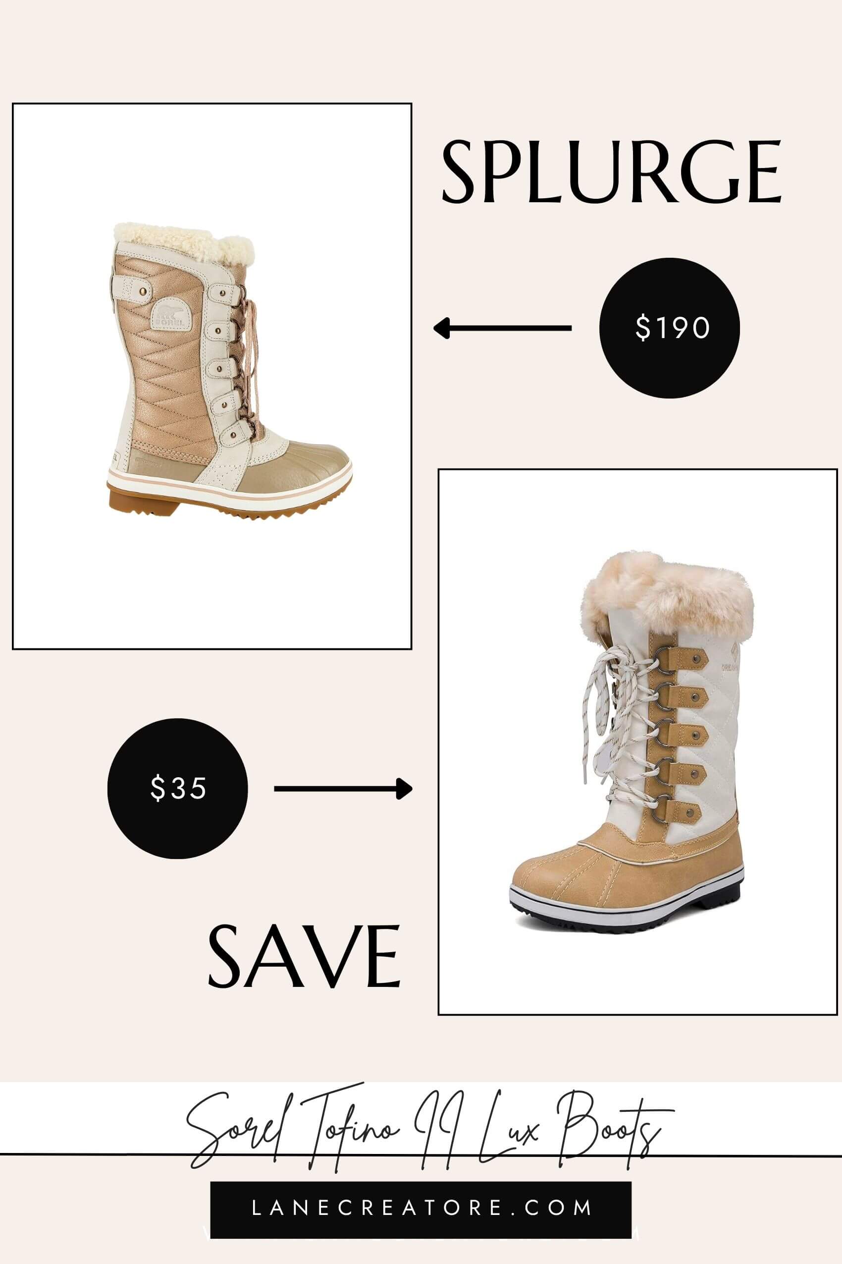 sorel winter boot dupes