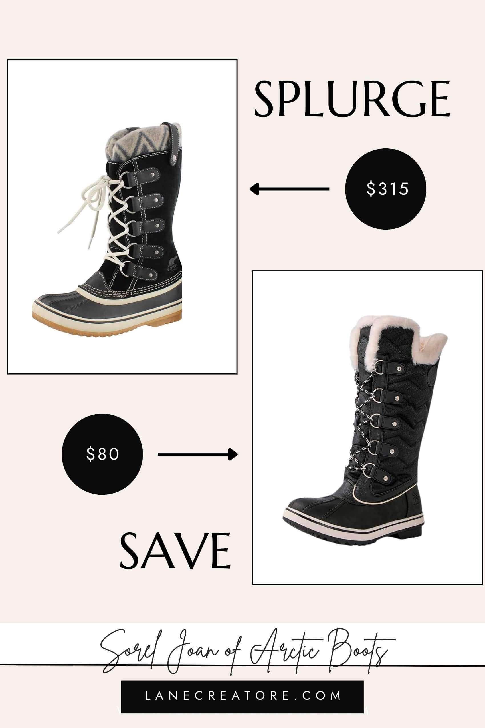 sorel joan of arctic boots dupe