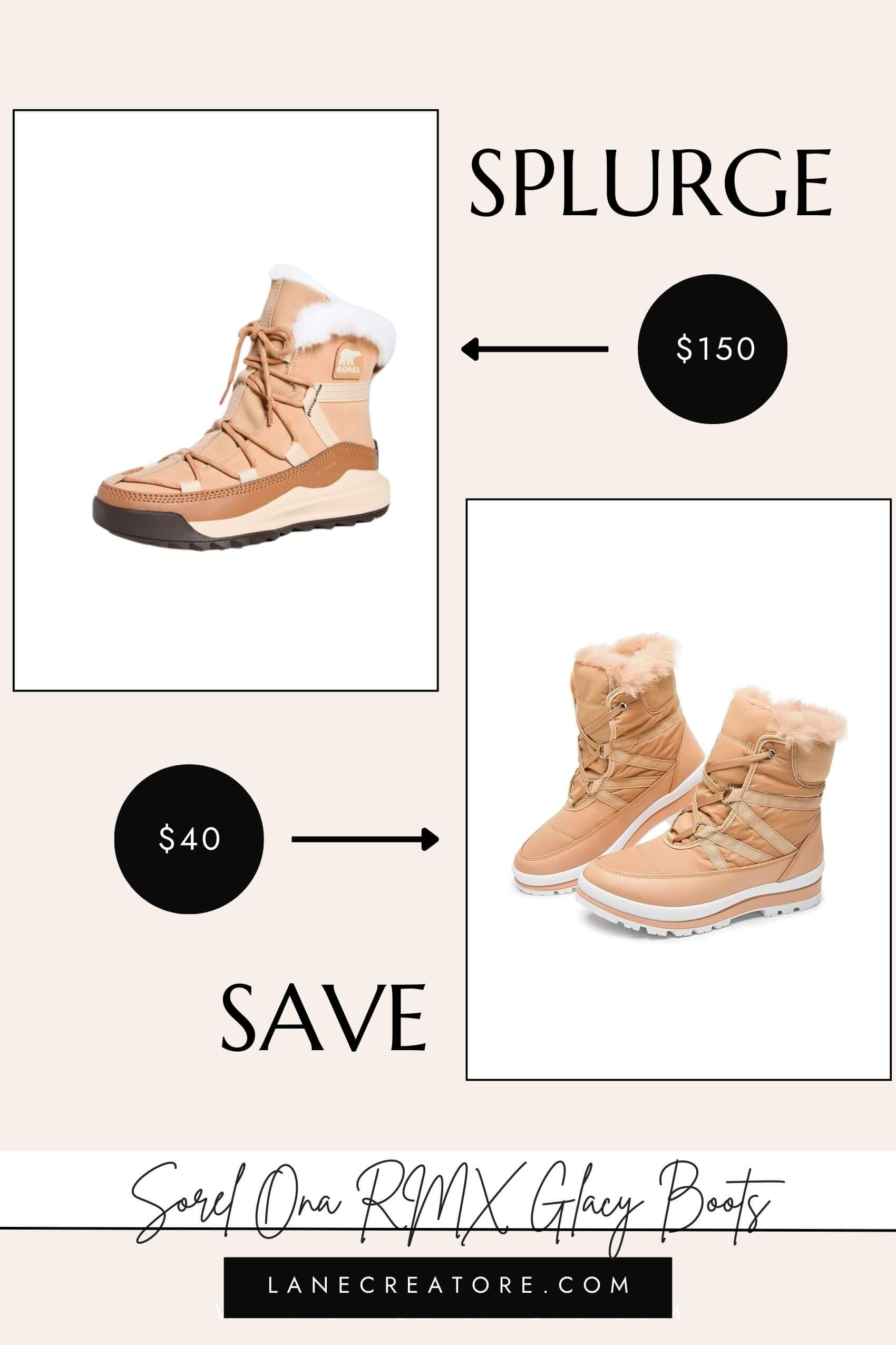 sorel sneaker boots dupe