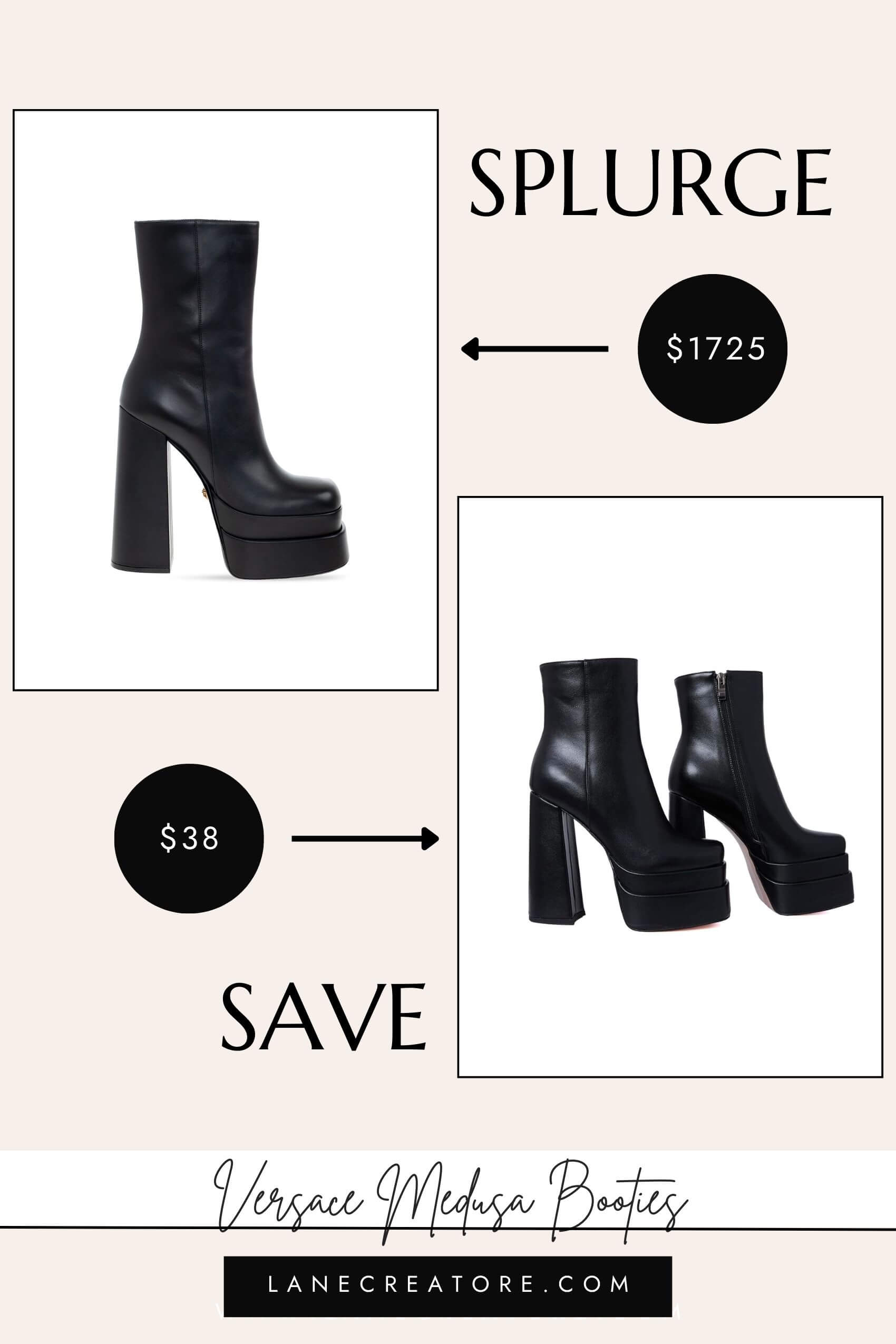 versace boot dupes - designer boot dupes