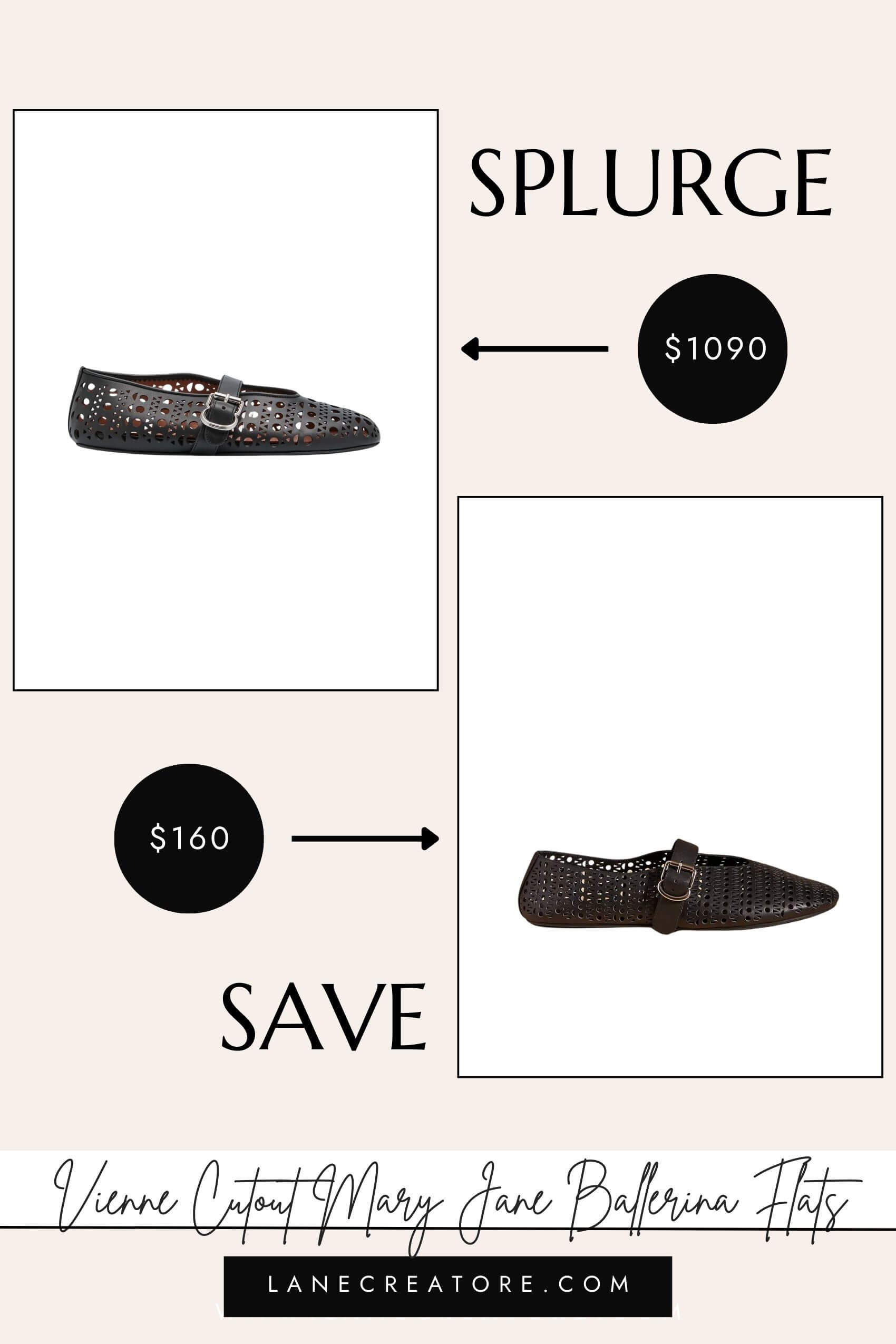 alaia mary jane ballet flats dupe