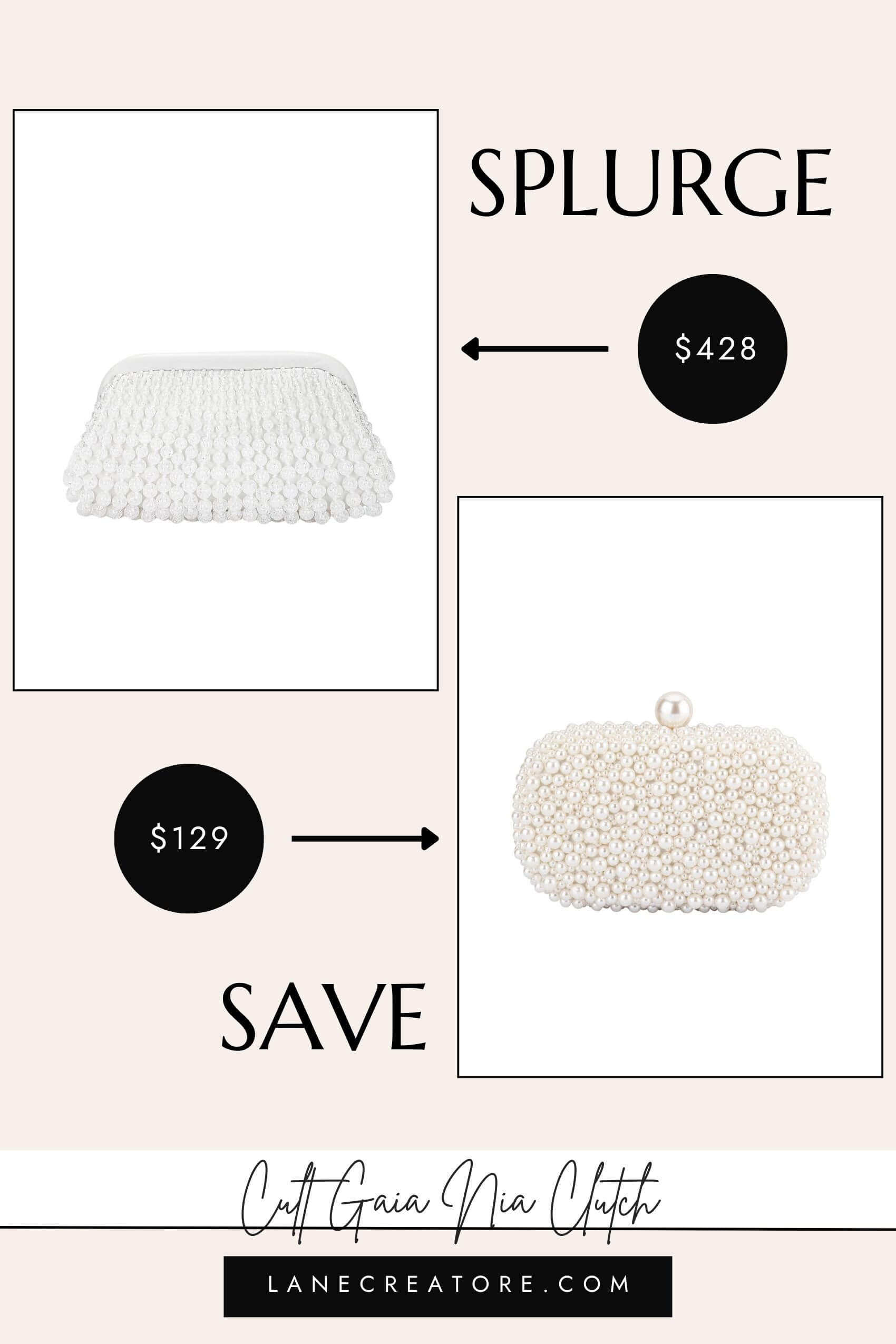 cult gaia nia wedding clutch dupe
