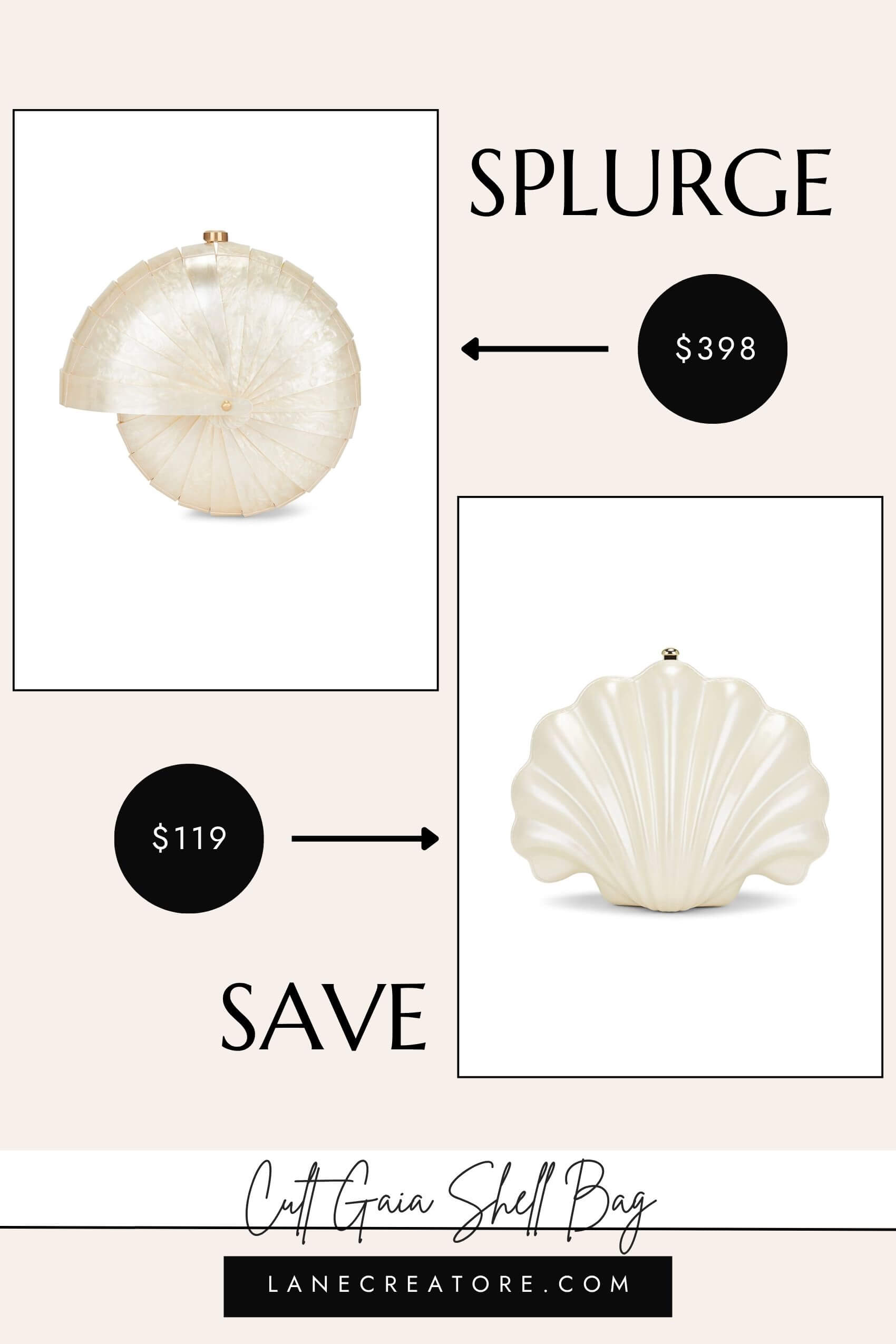 cult gaia shell bag dupe