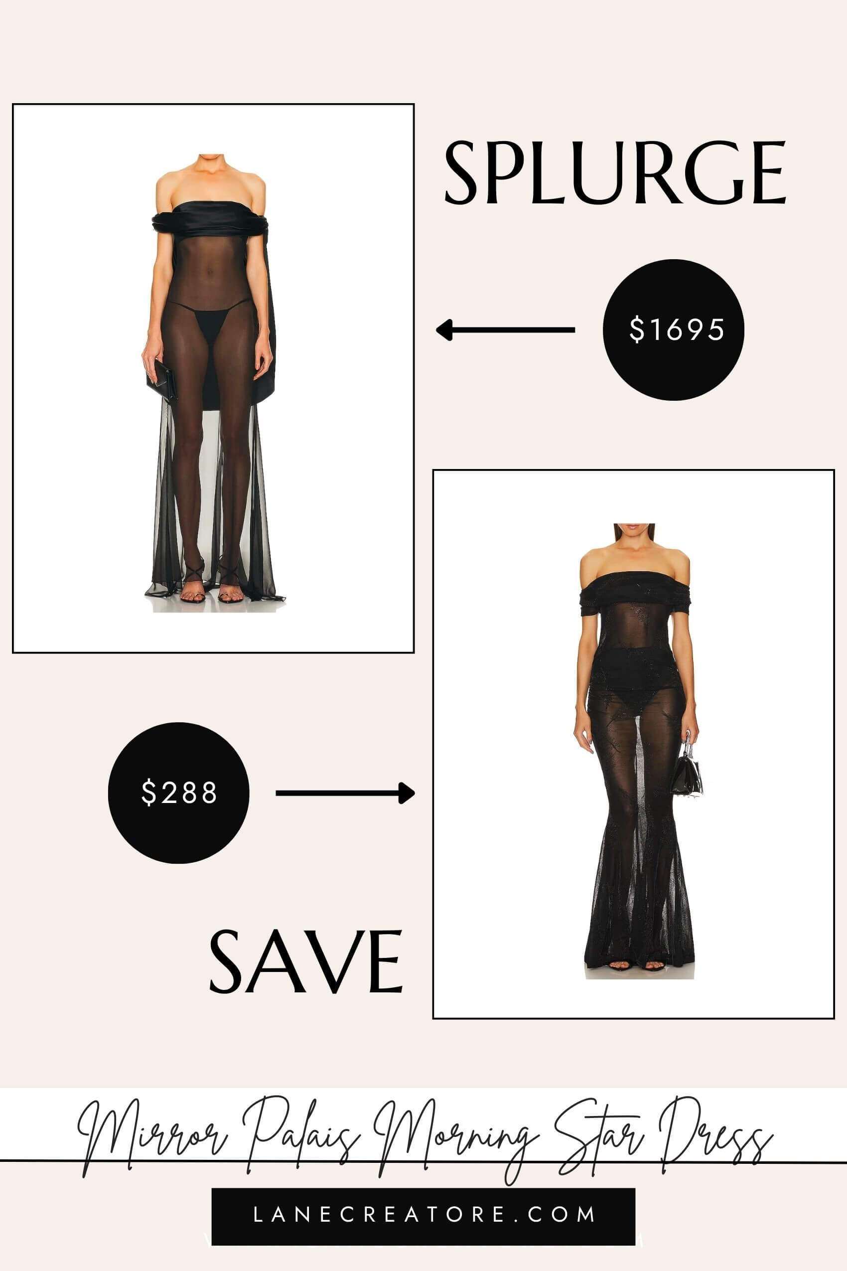 mirror palais dress dupe