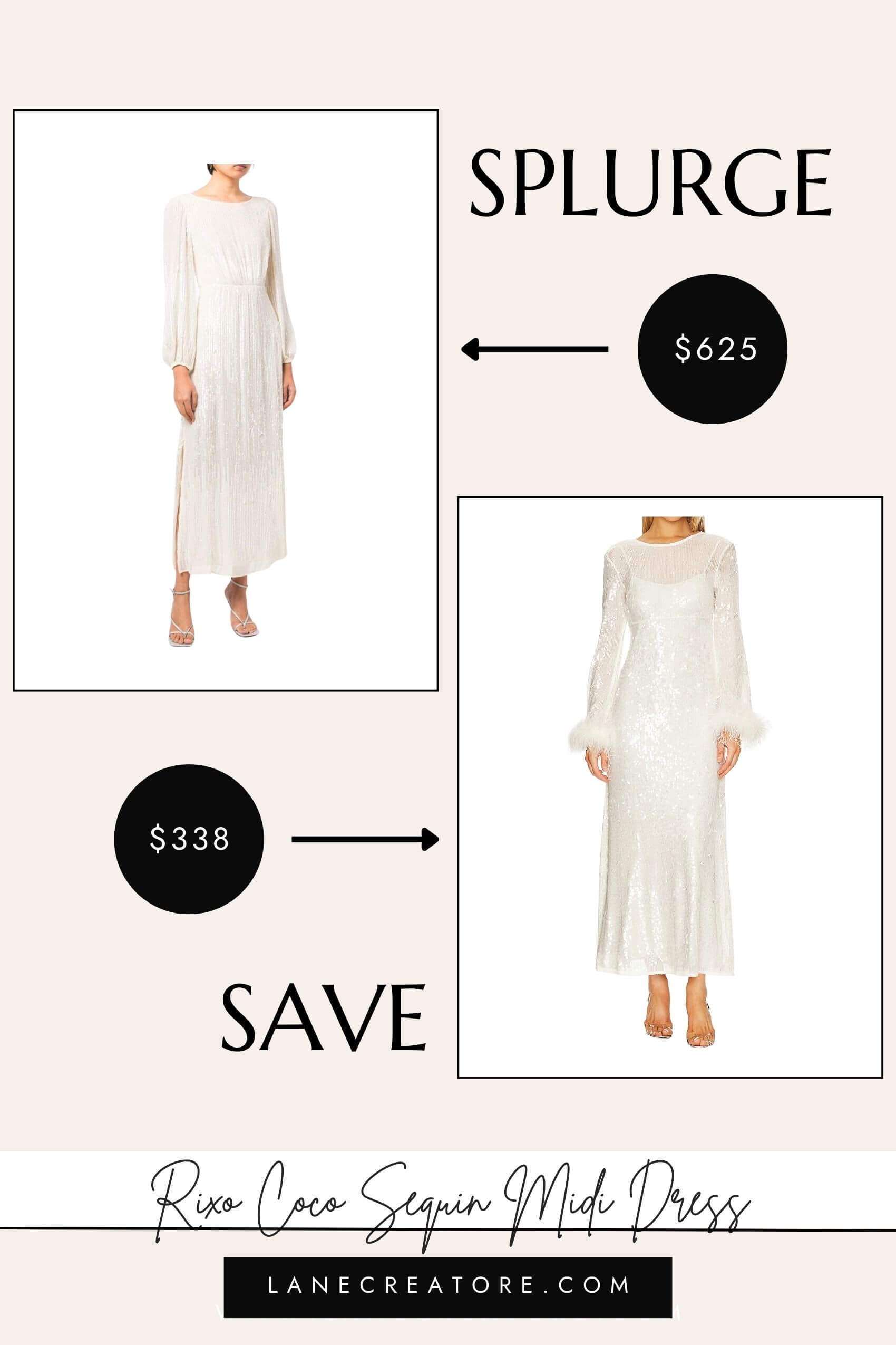 rixo sequin dress dupe