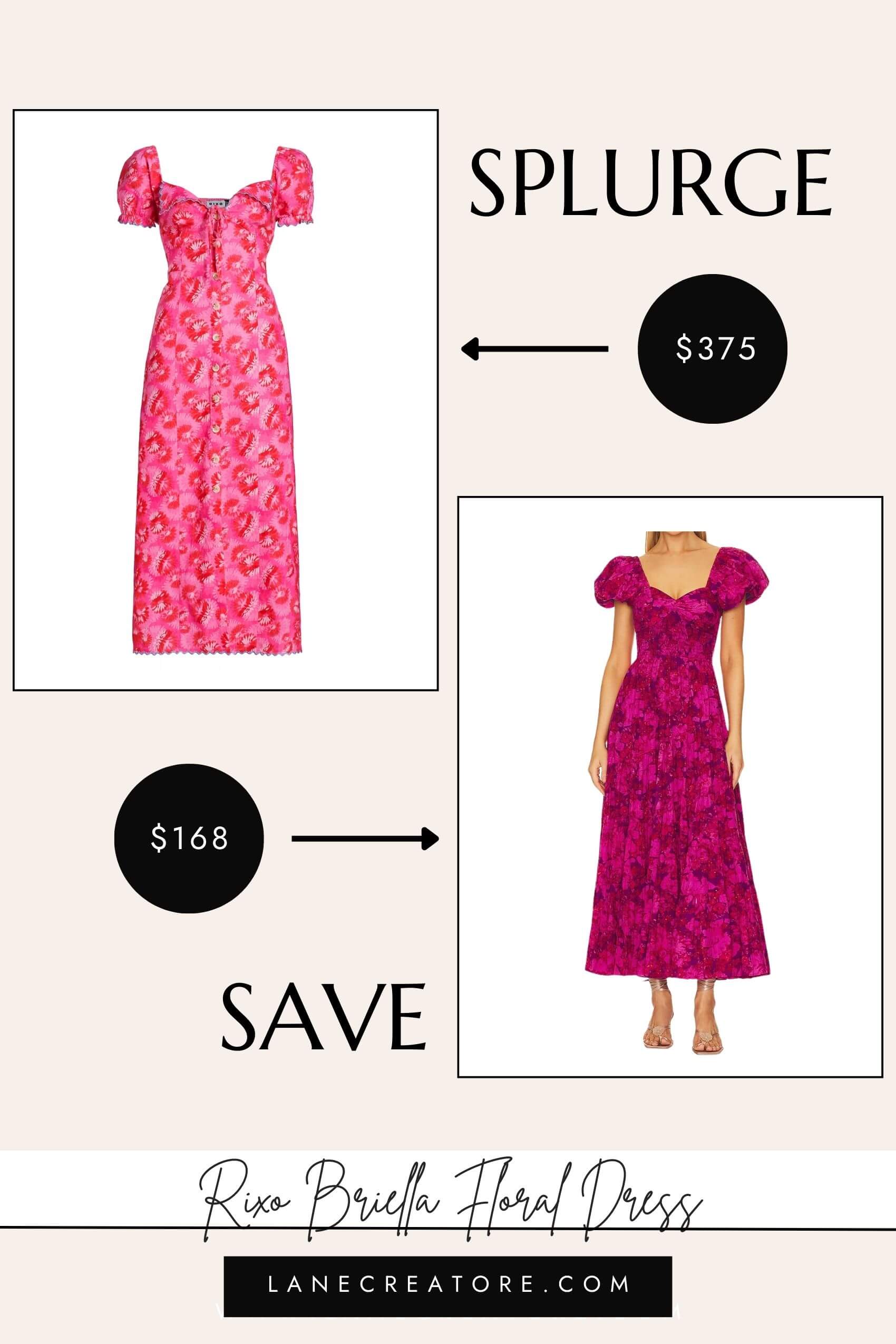 rixo floral dress dupe