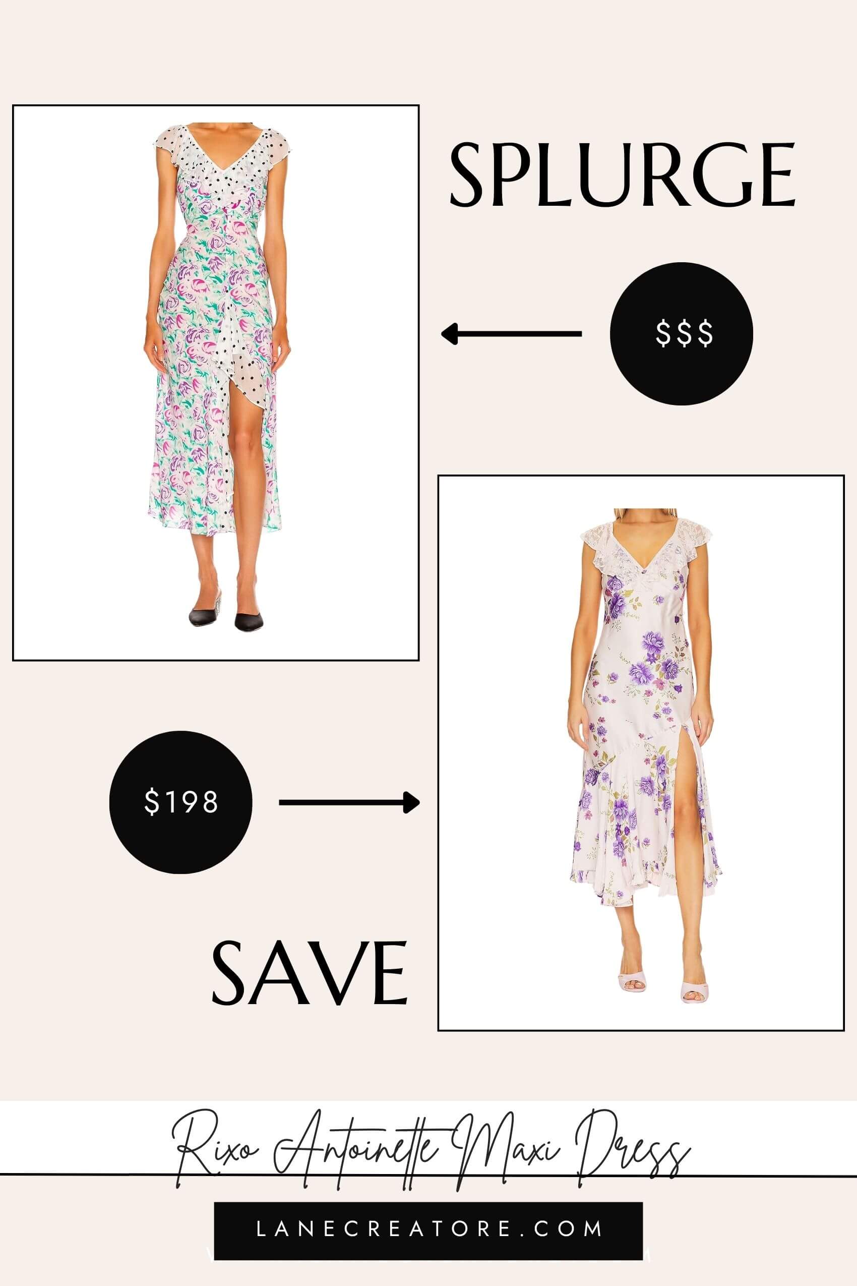 rixo silk dress dupe