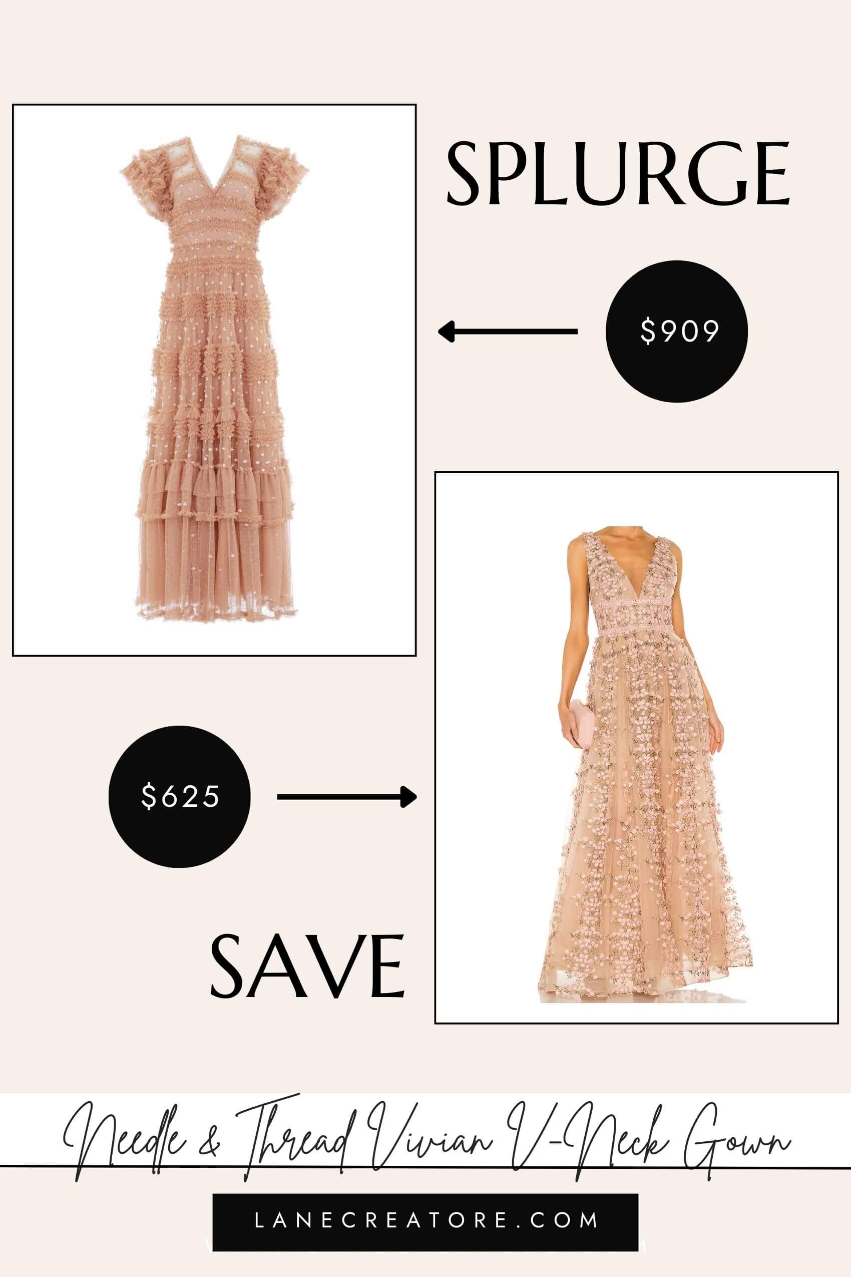 needle and thread flower dress dupe