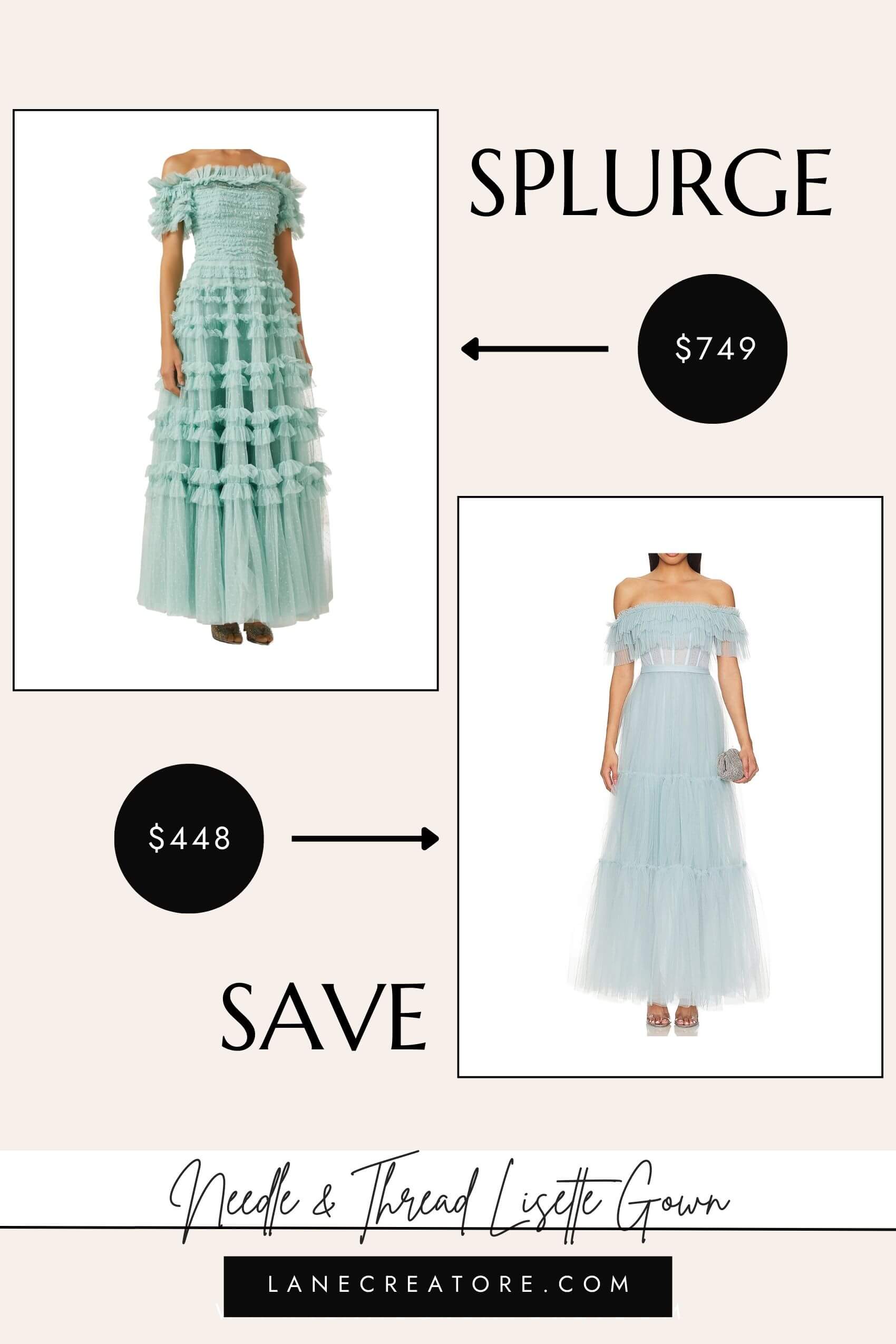 needle and thread blue dress dupe