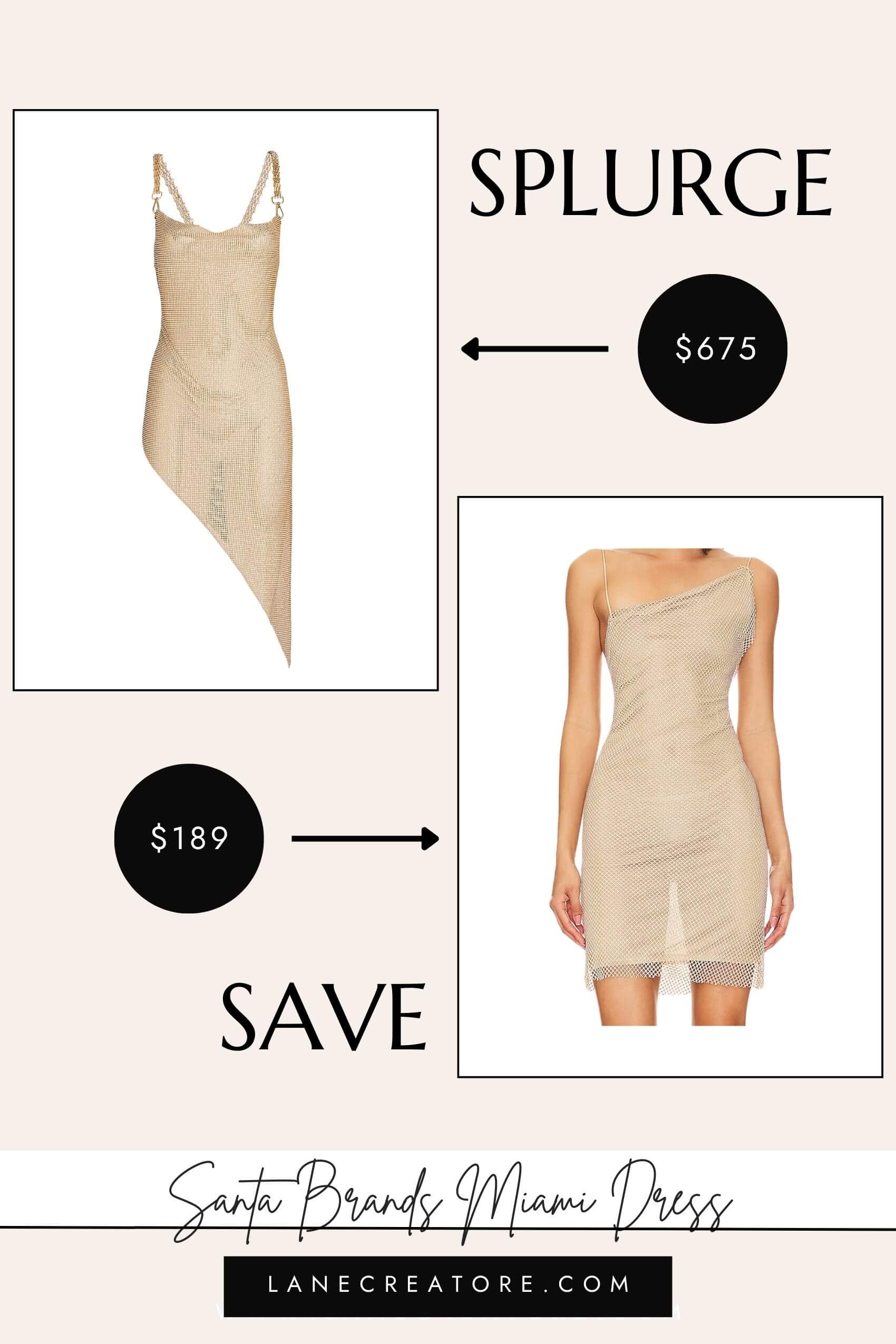 santa brands mini dress dupe