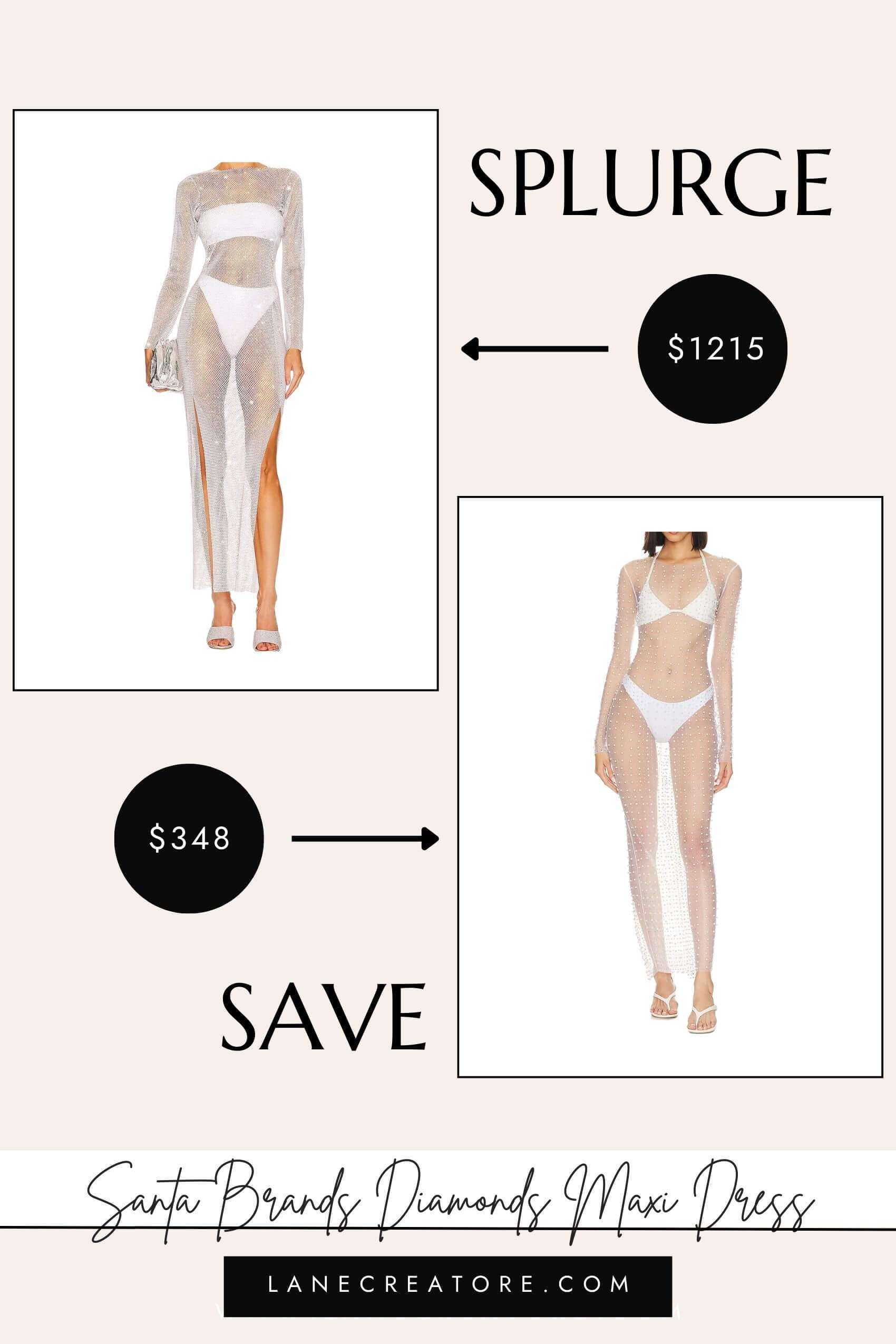 santa brands white dress dupe