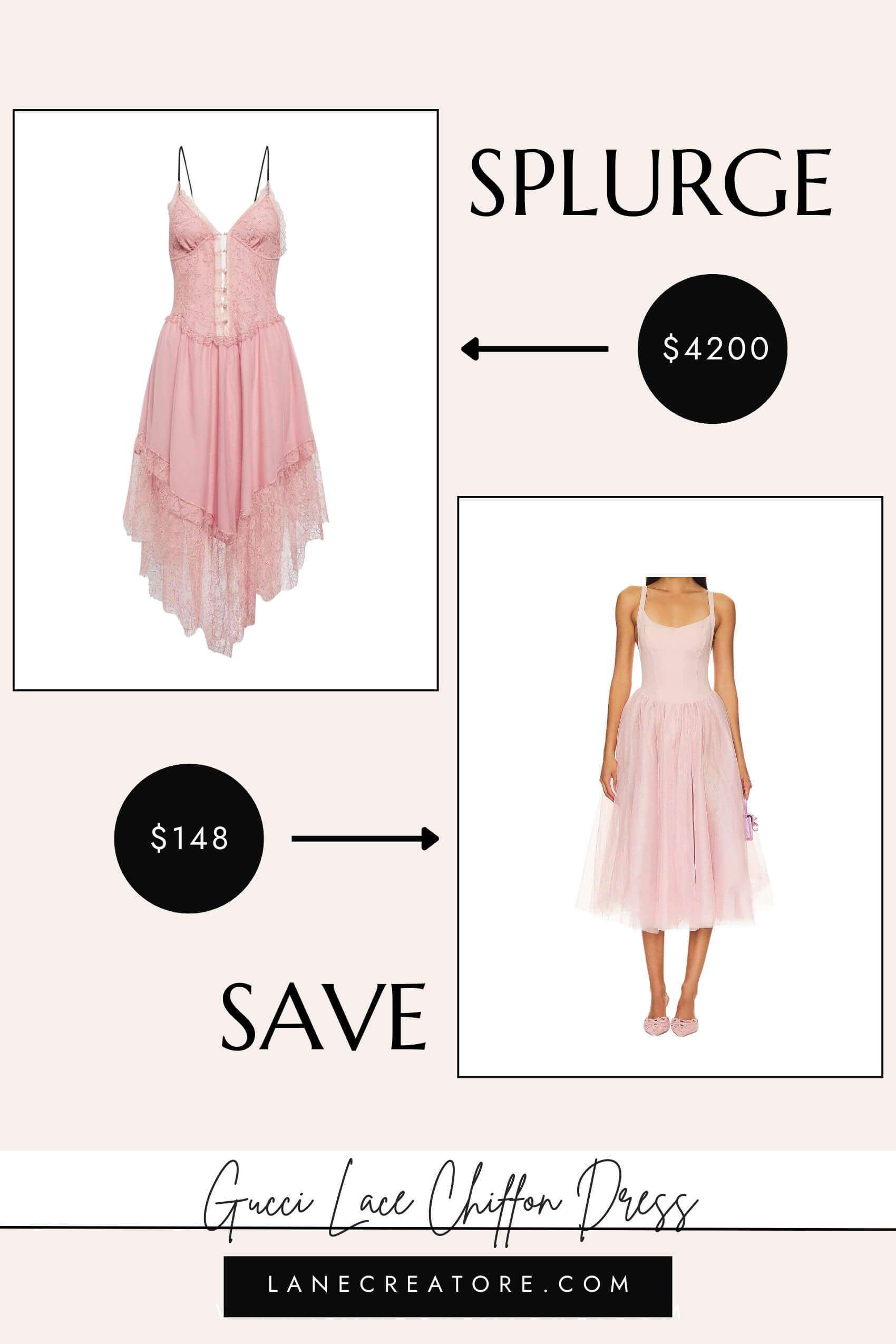 gucci pink dress dupe