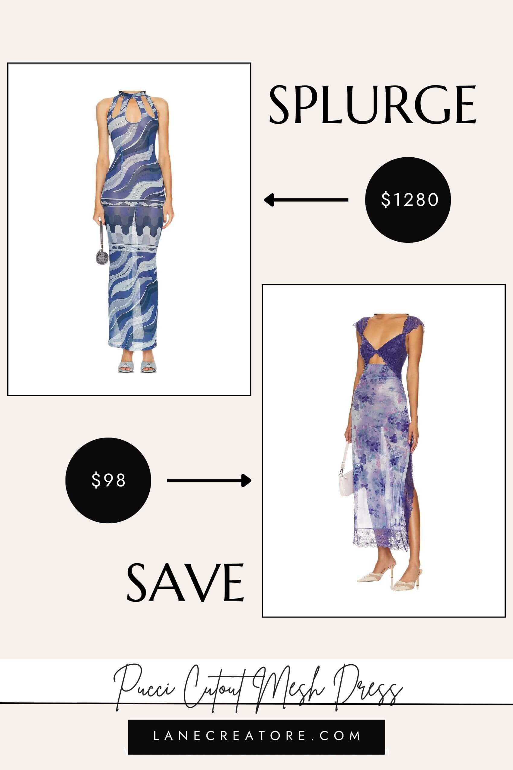 pucci mesh dress dupe