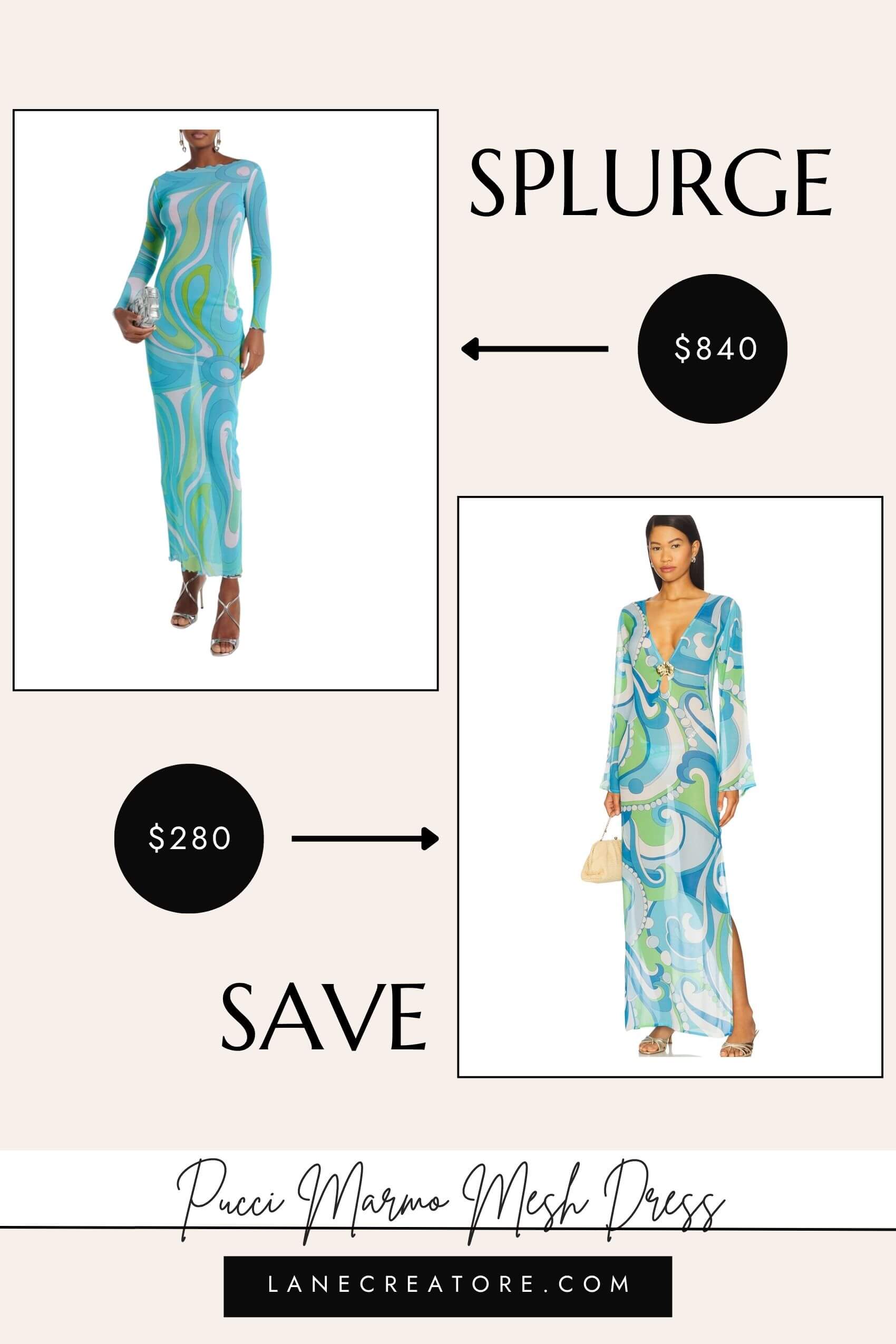 pucci mesh maxi dress dupe