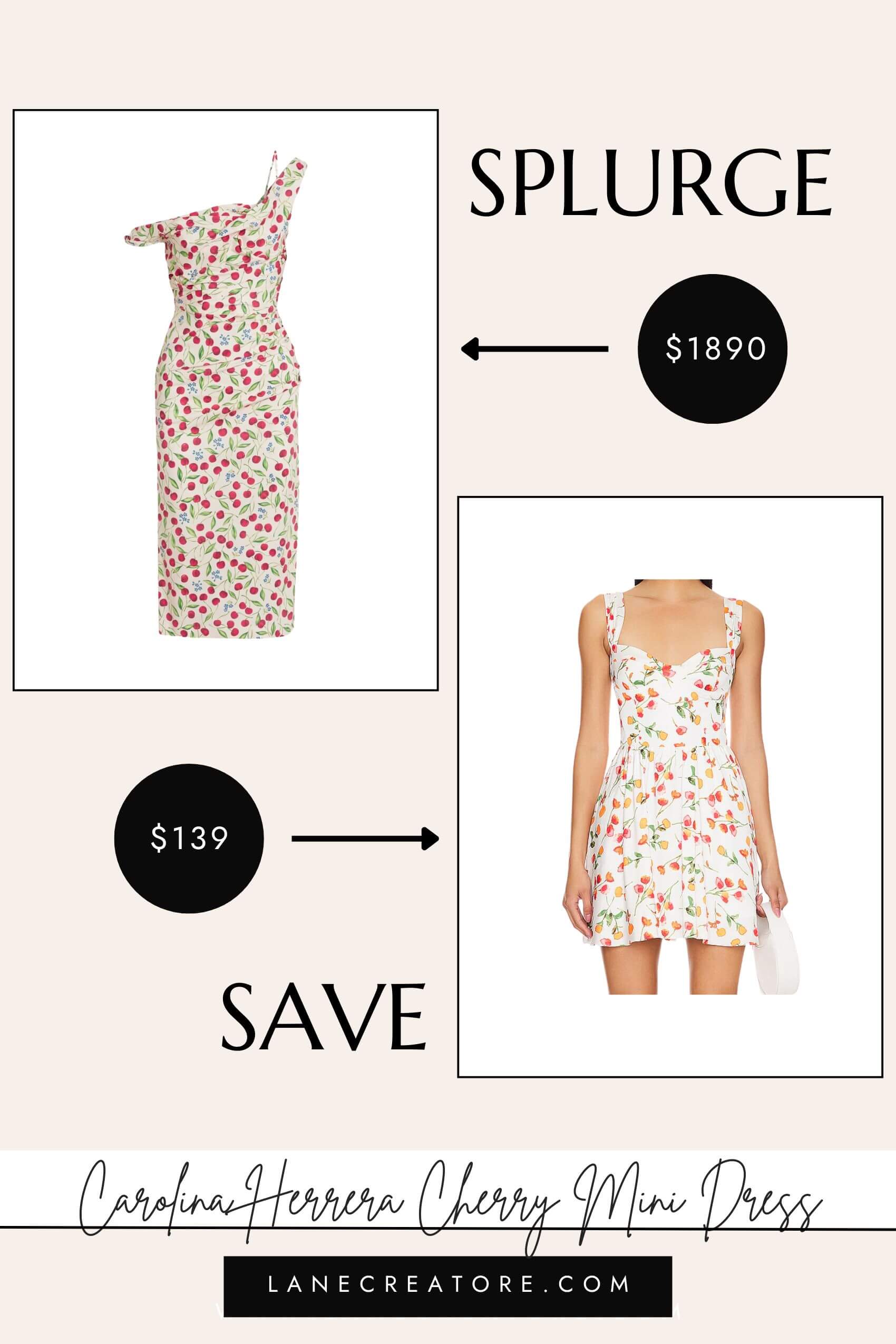 carolina herrera cherry dress dupe