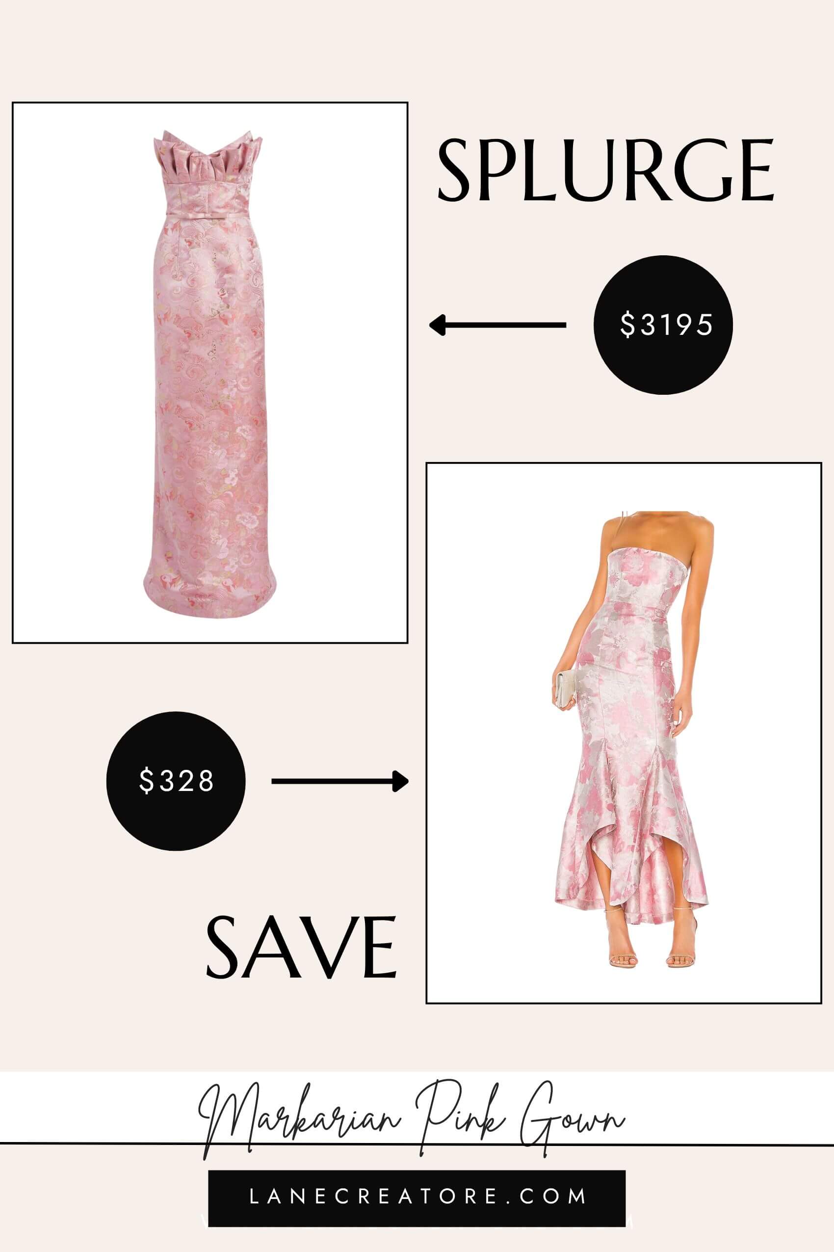 markarian pink gown dupe