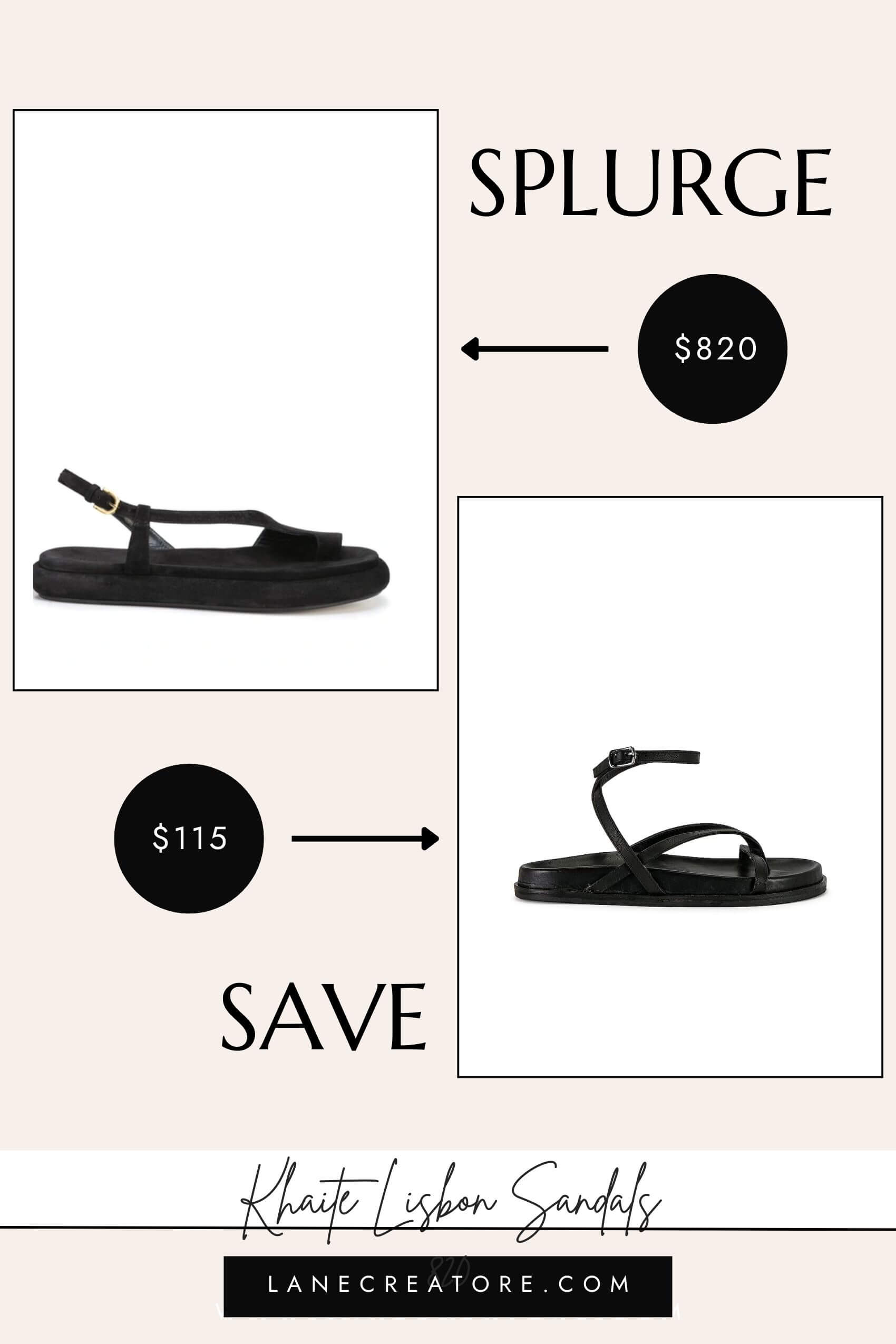 khaite lisbon sandals dupe