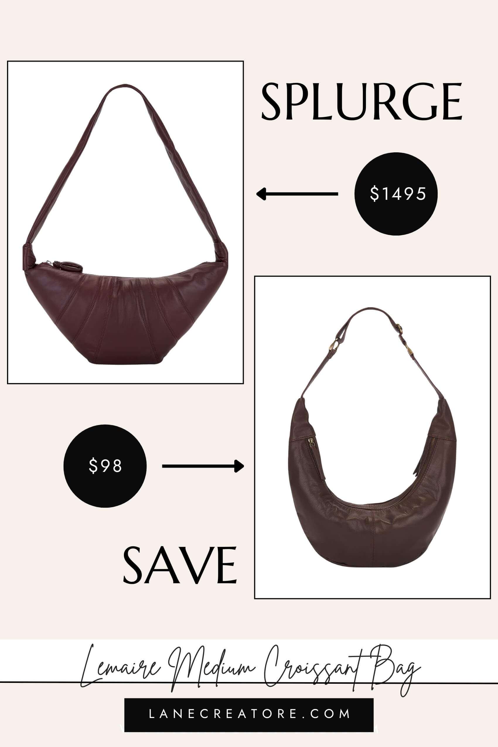 lemaire croissant bag medium dupe