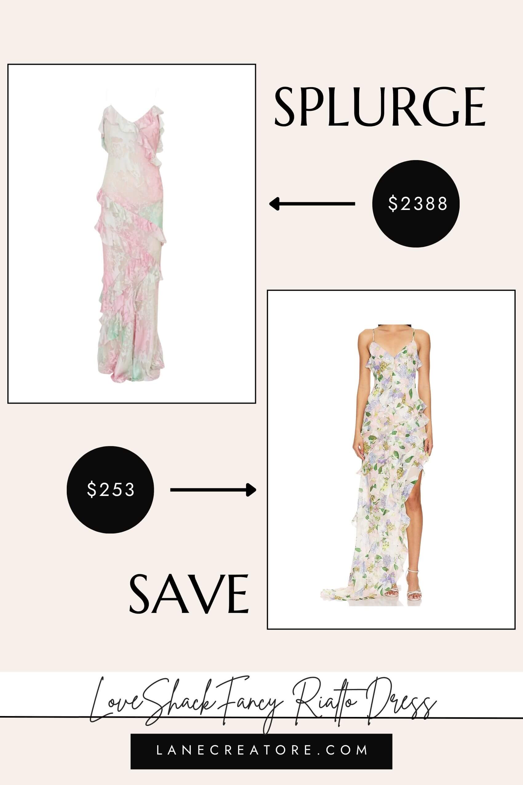 Pastel LoveShackFancy Rialto Dress dupe