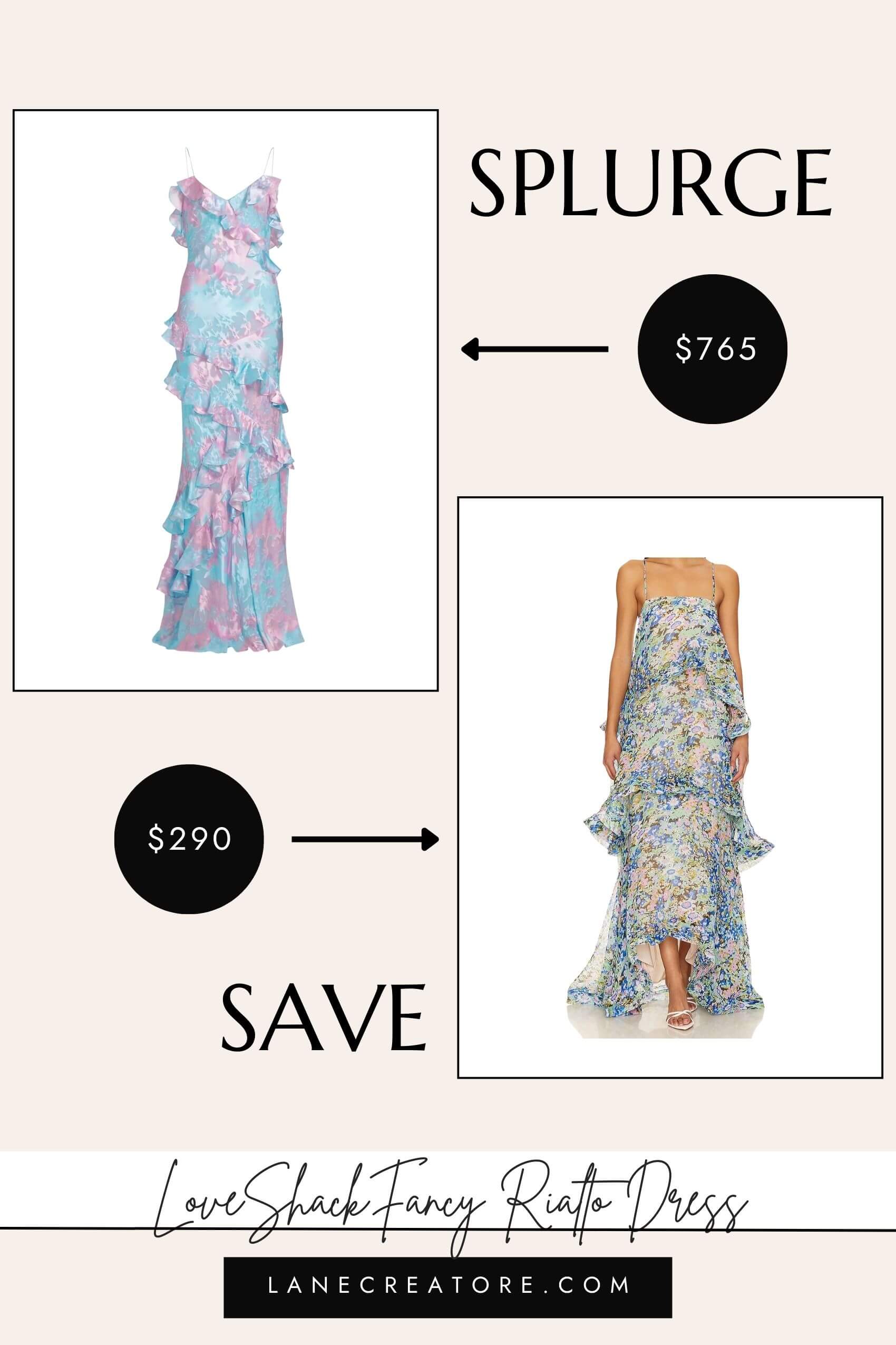 Cotton Candy Swirl LoveShackFancy Rialto Dress dupe