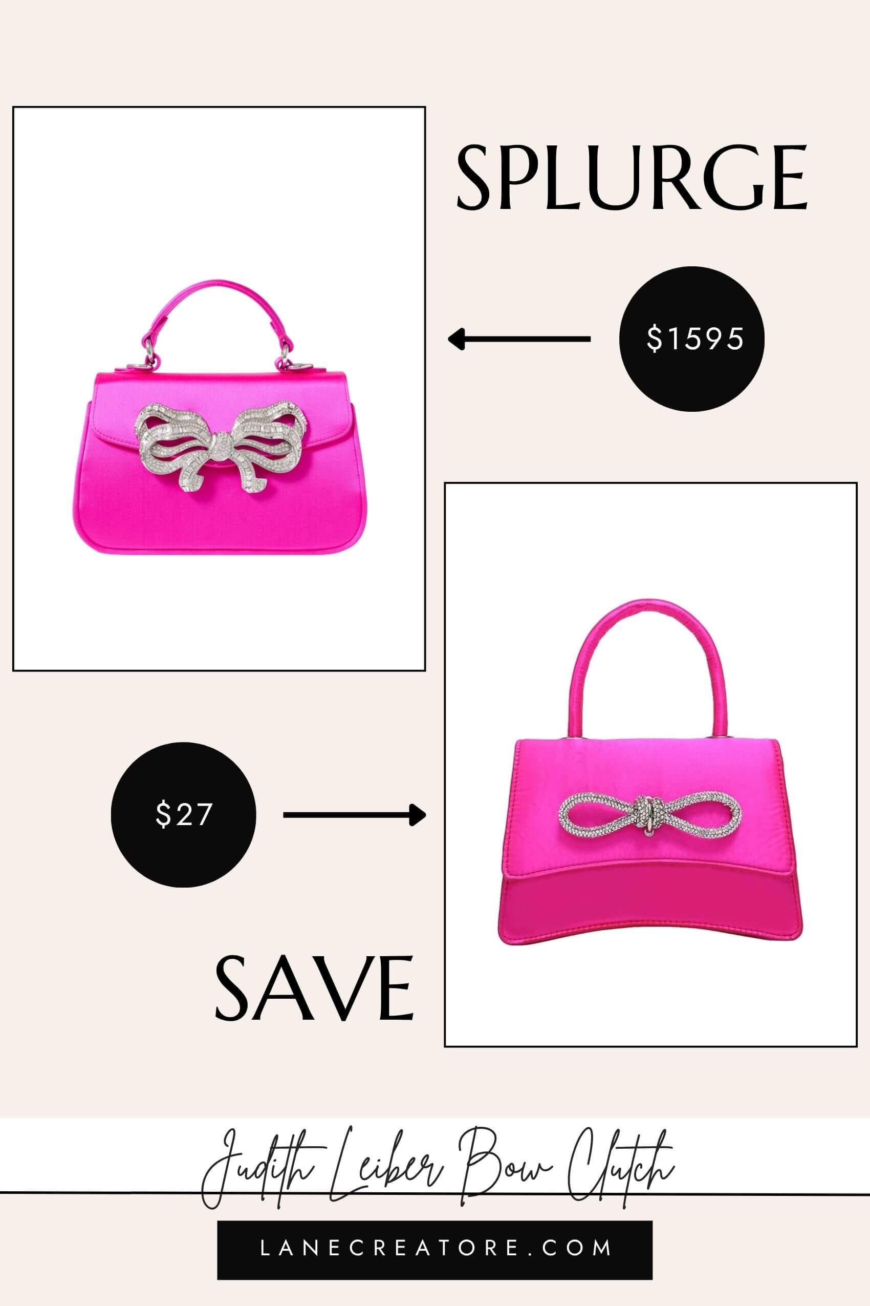 judith leiber bow clutch dupe