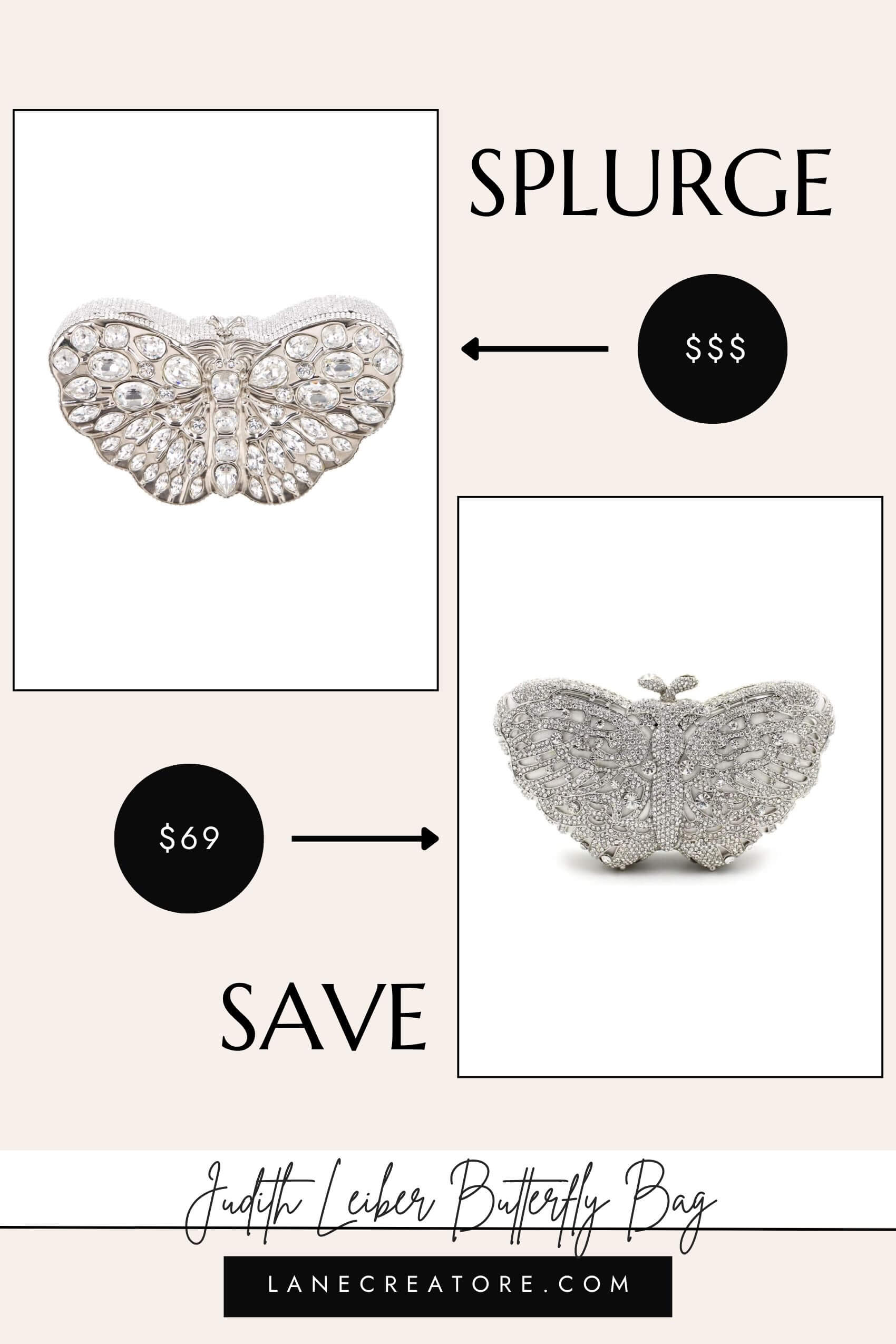 judith leiber butterfly bag dupe