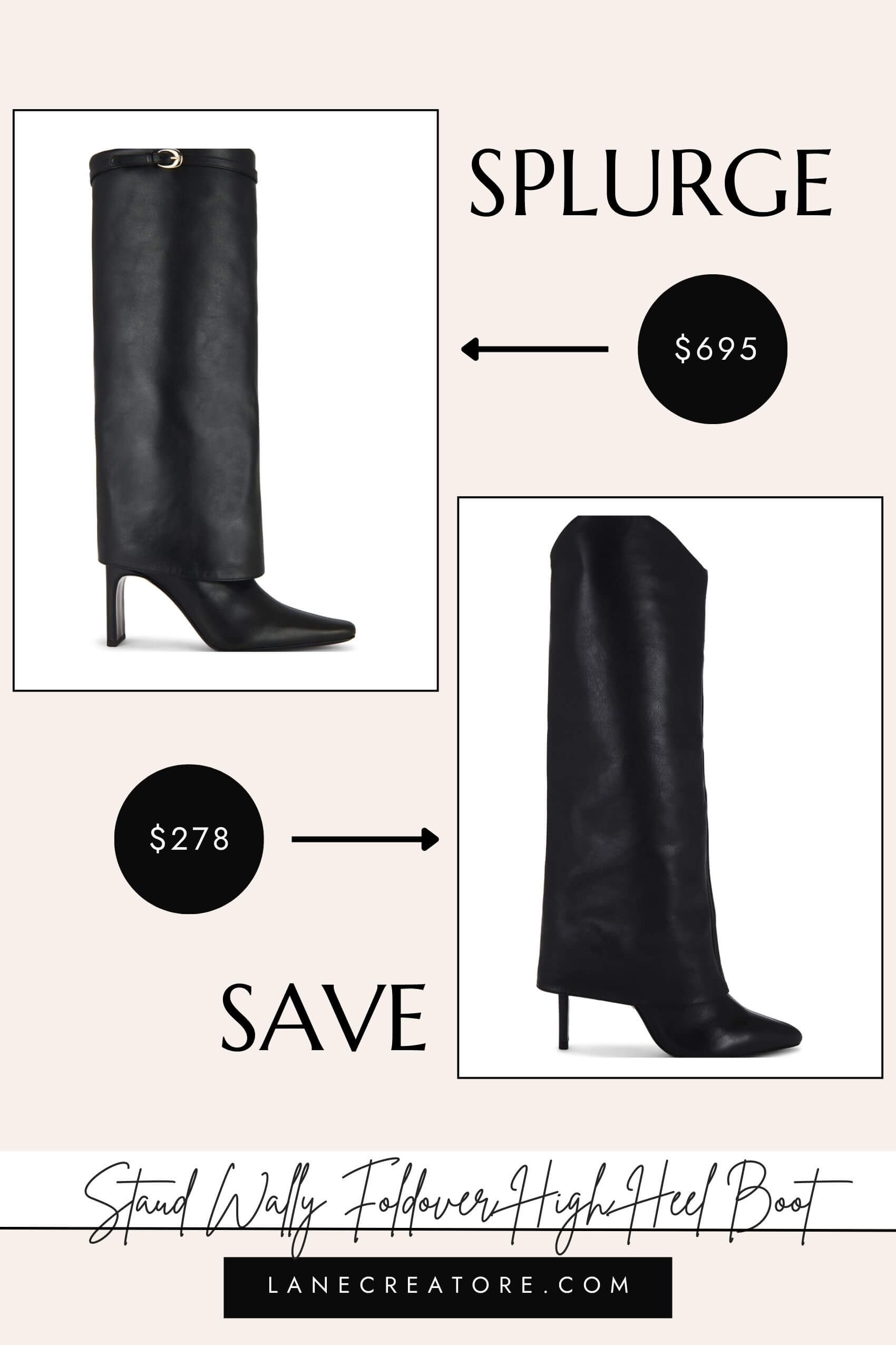 staud wally foldover boots dupe