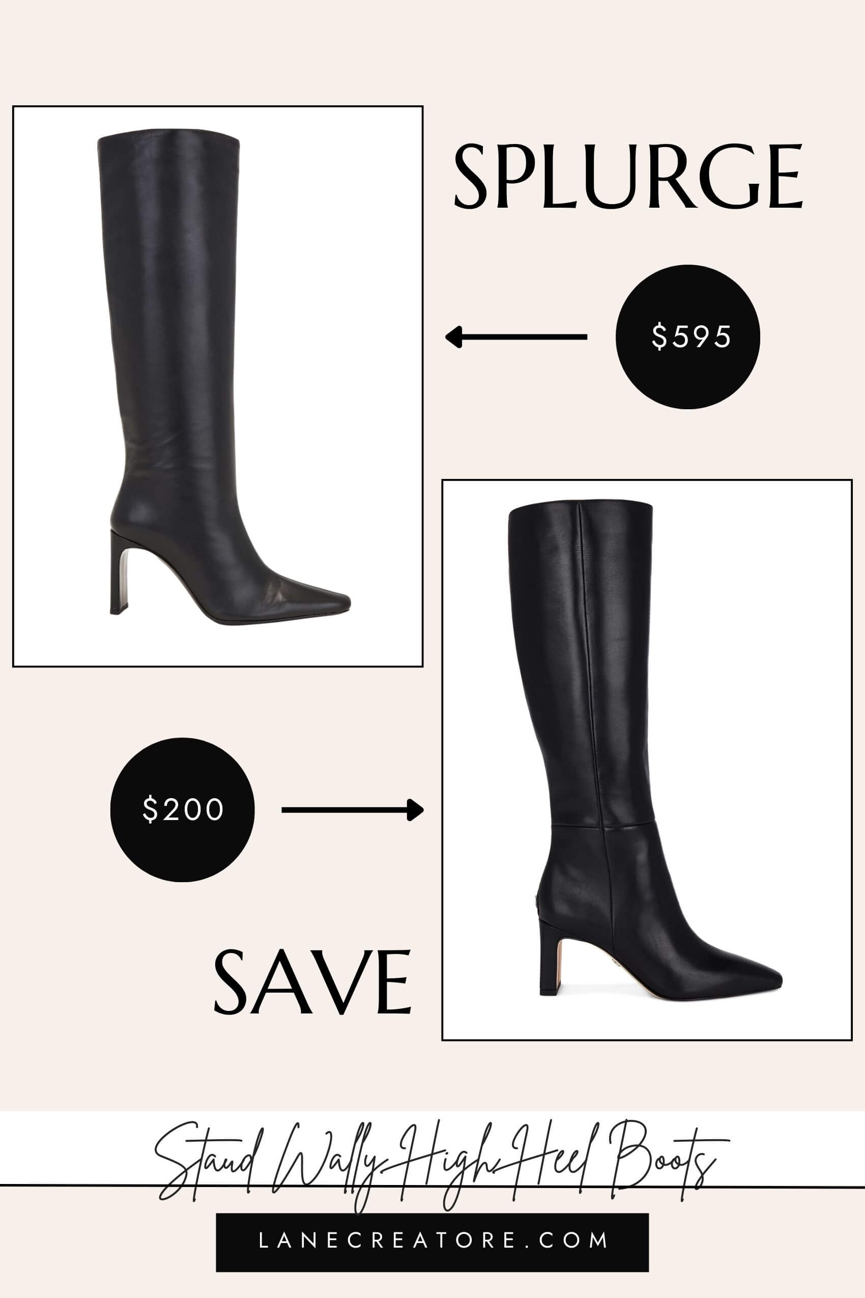 staud wally high heel boots dupe