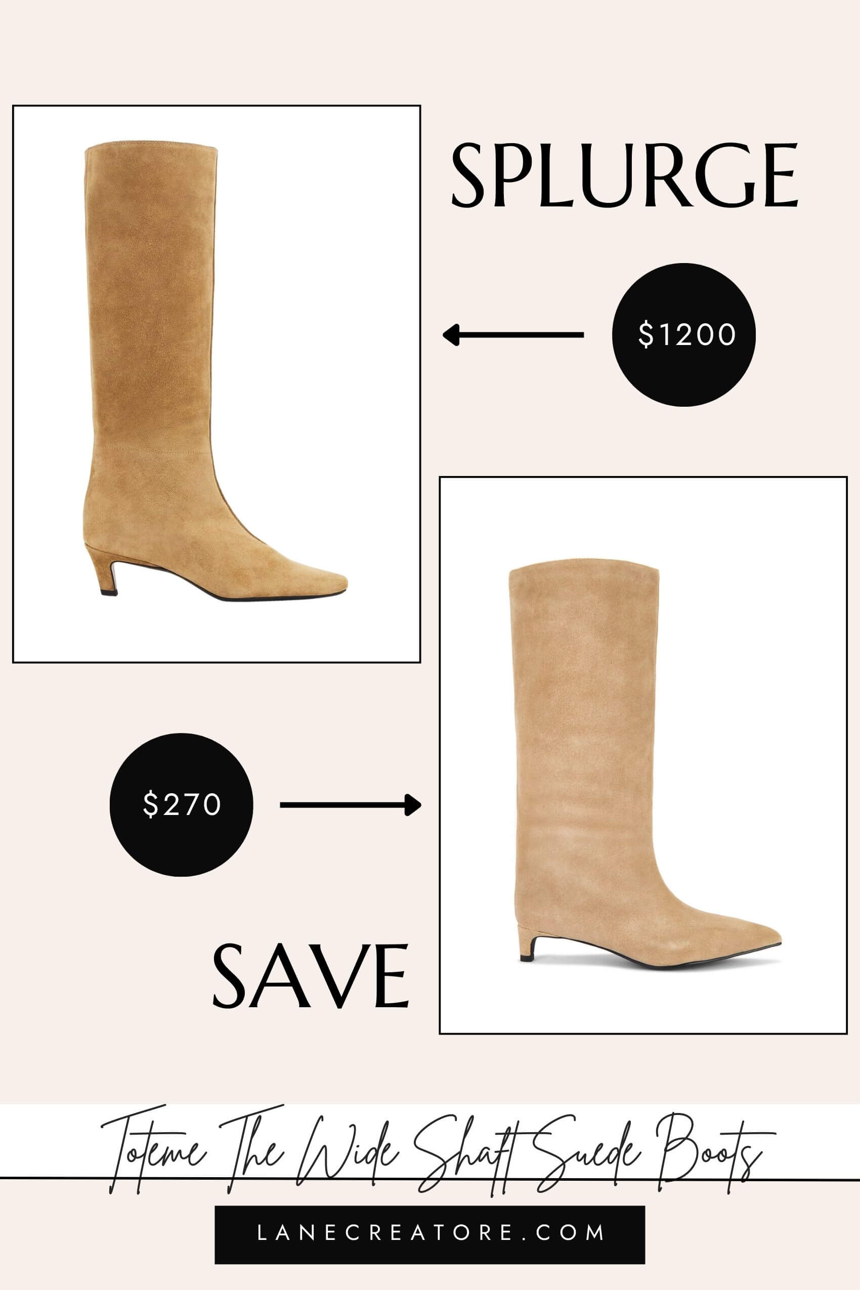 toteme wide shaft suede boots dupe