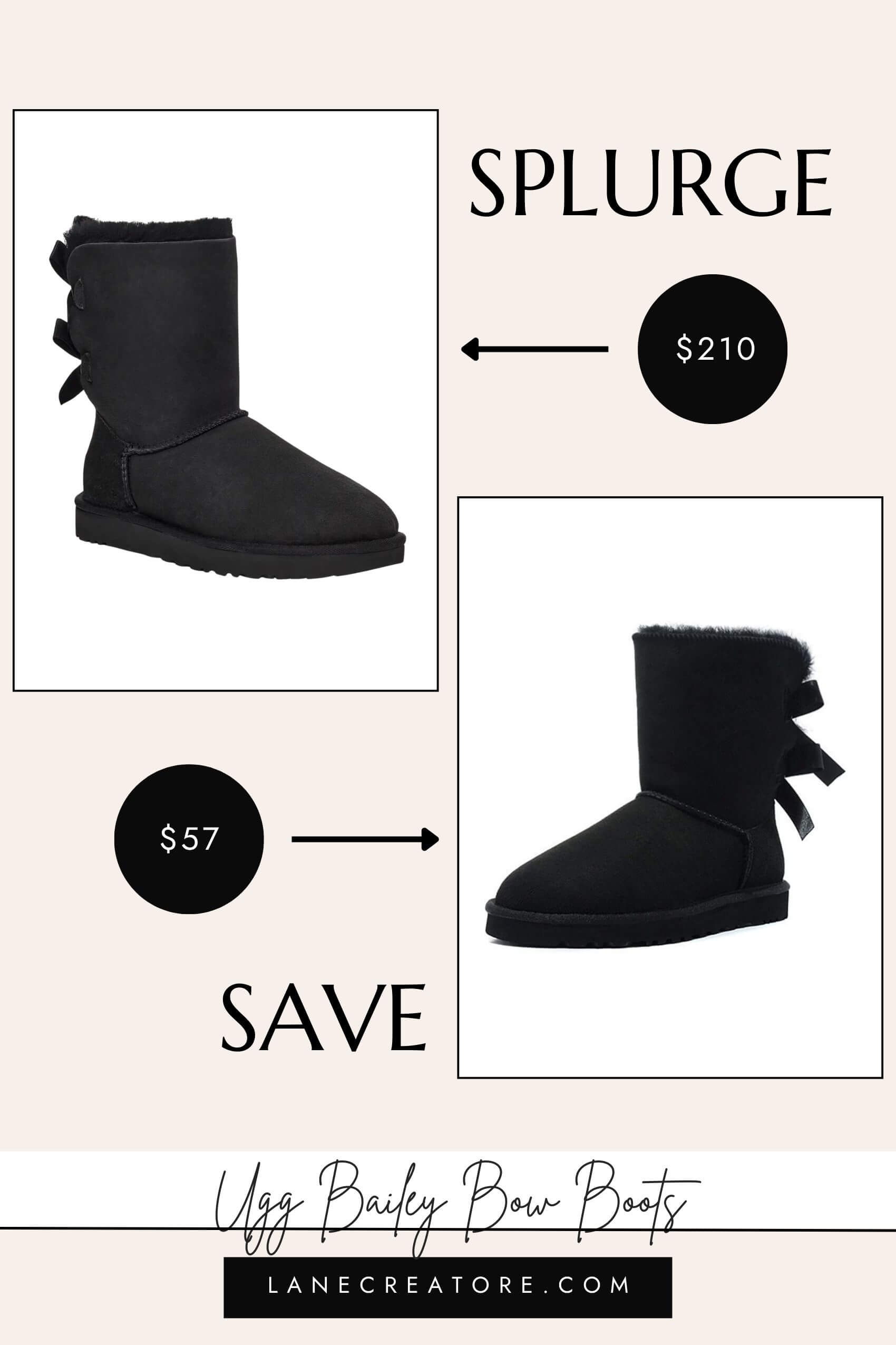 ugg bailey bow boots dupe