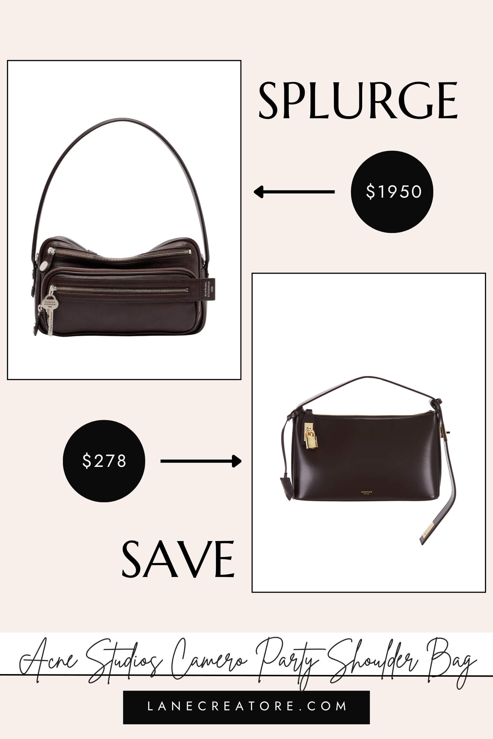 acne studios camero party bag dupe