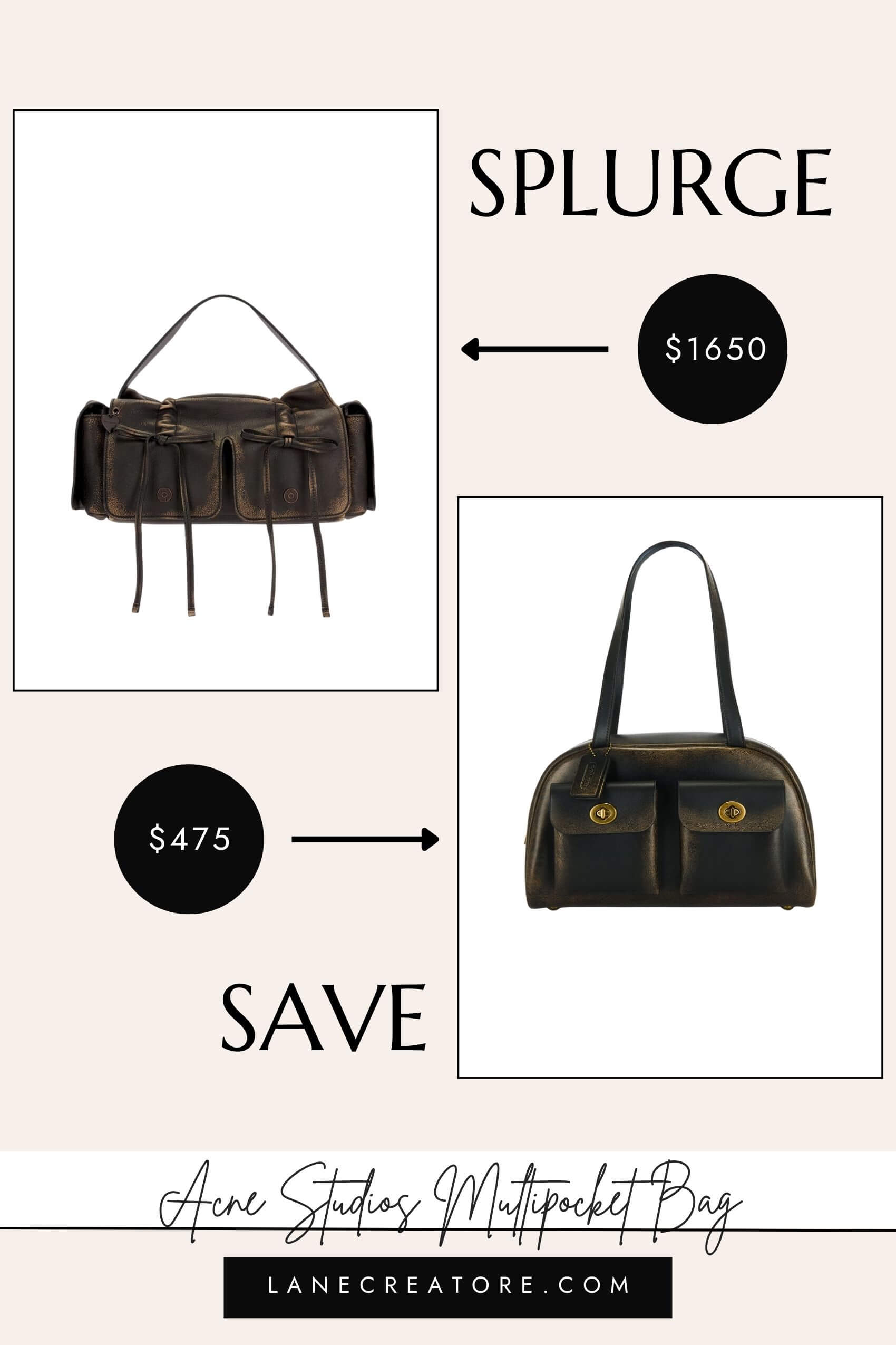 acne studios multipocket bag dupe