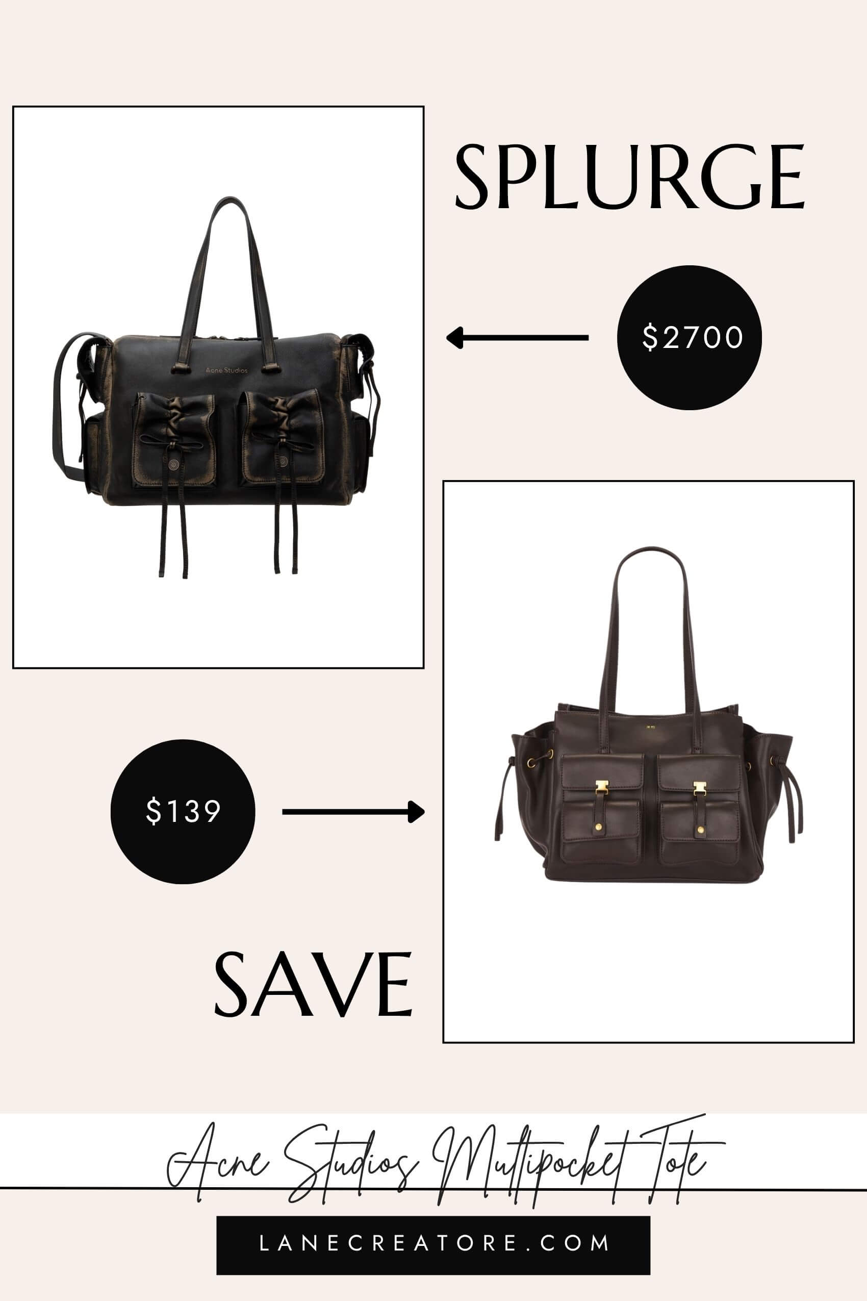 acne studios multipocket tote dupe
