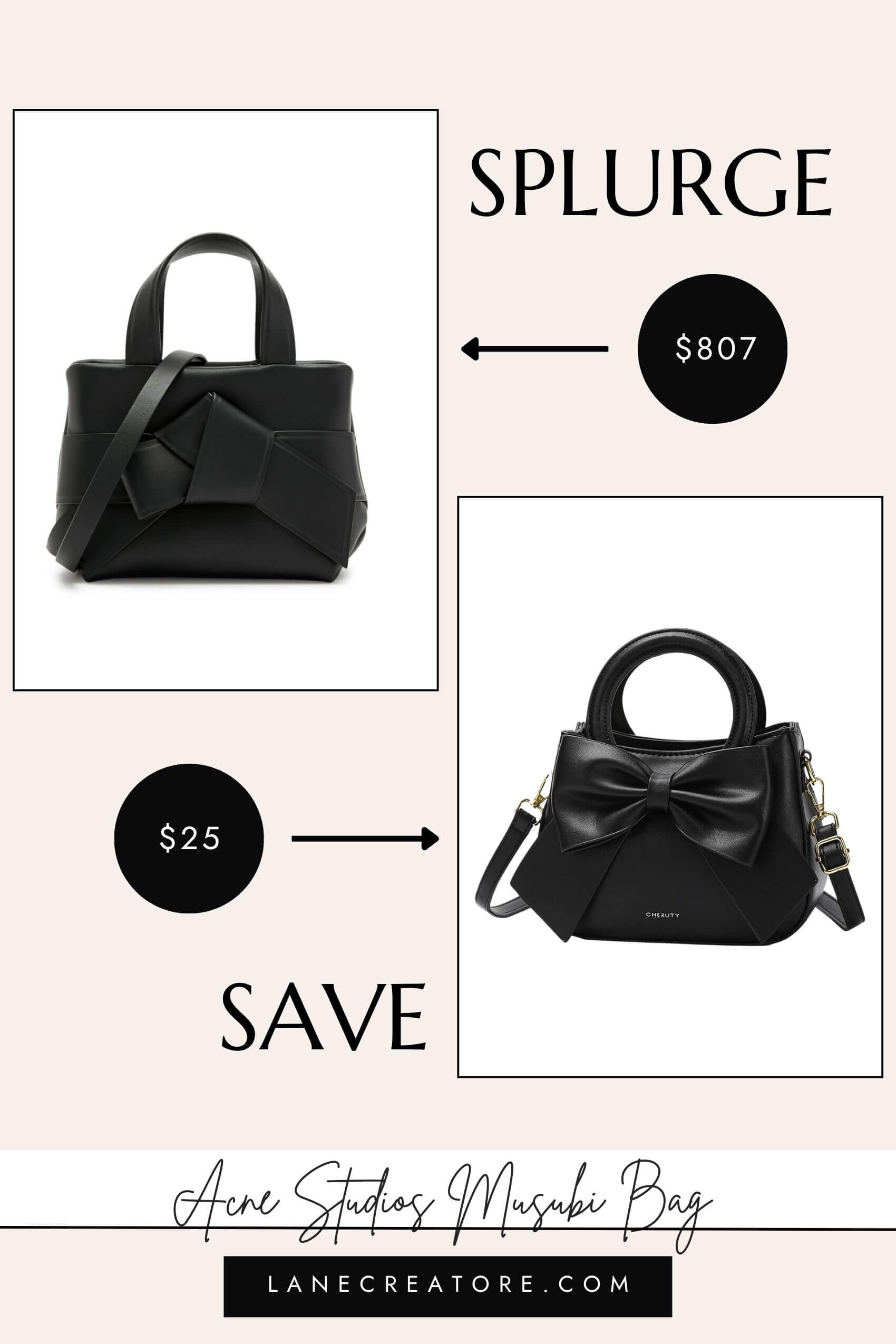 acne studios musubi shoulder bag dupe