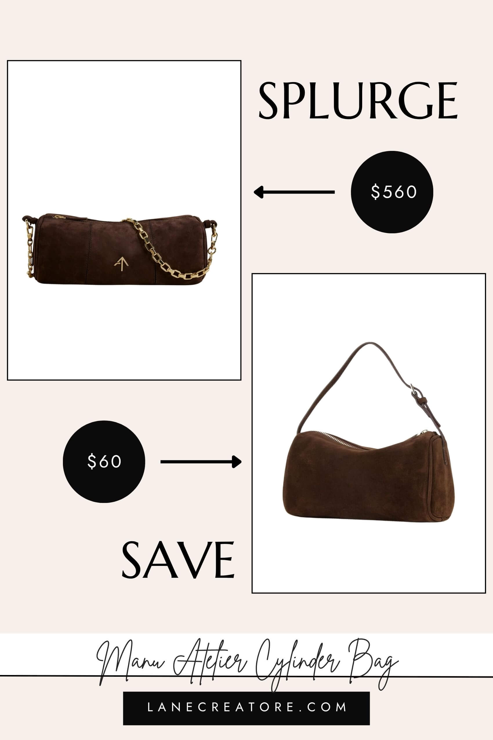 manu atelier cylinder bag dupe